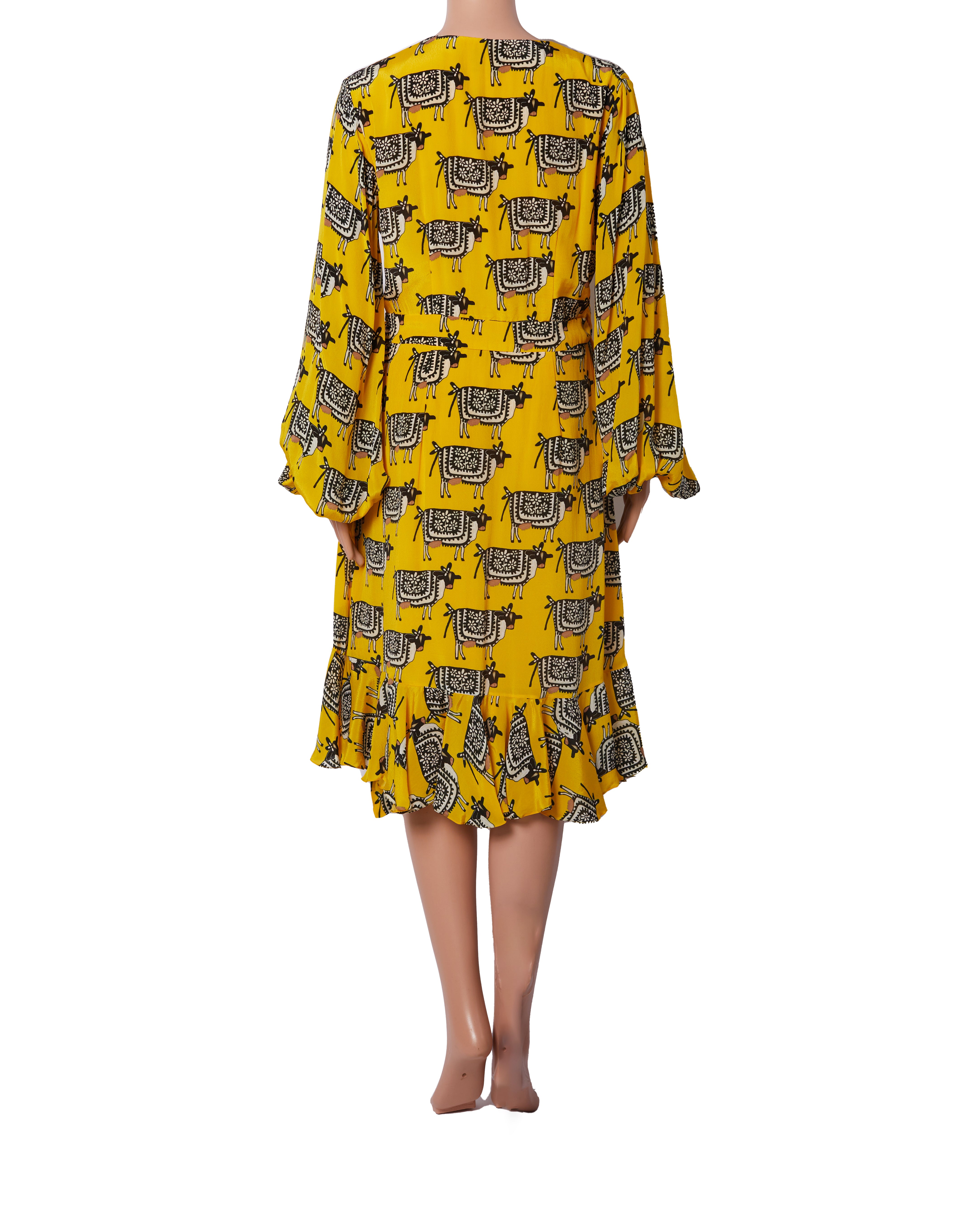 Yellow Masaba Dress Wrap