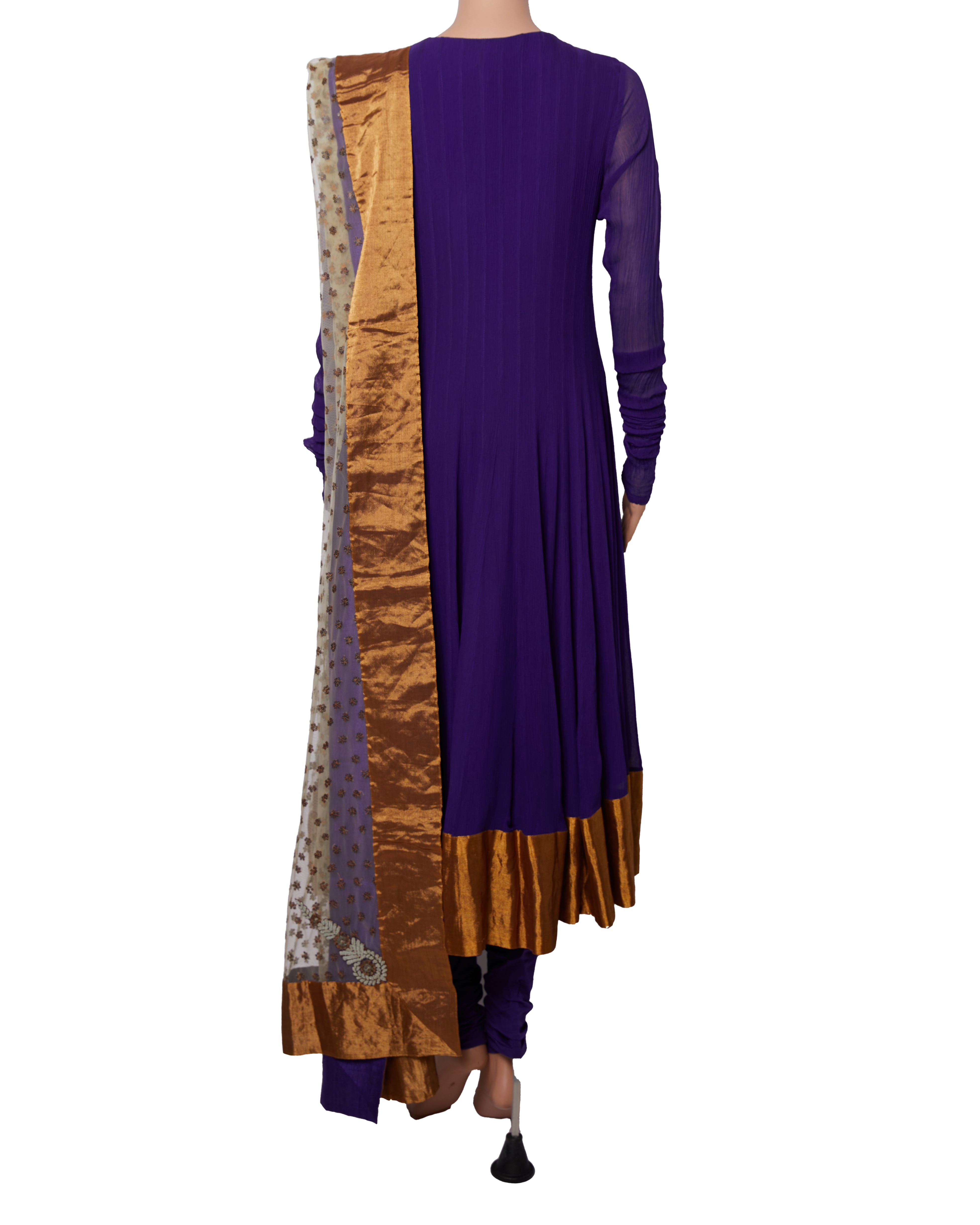 Anamika Khanna Purple Anarkali Set