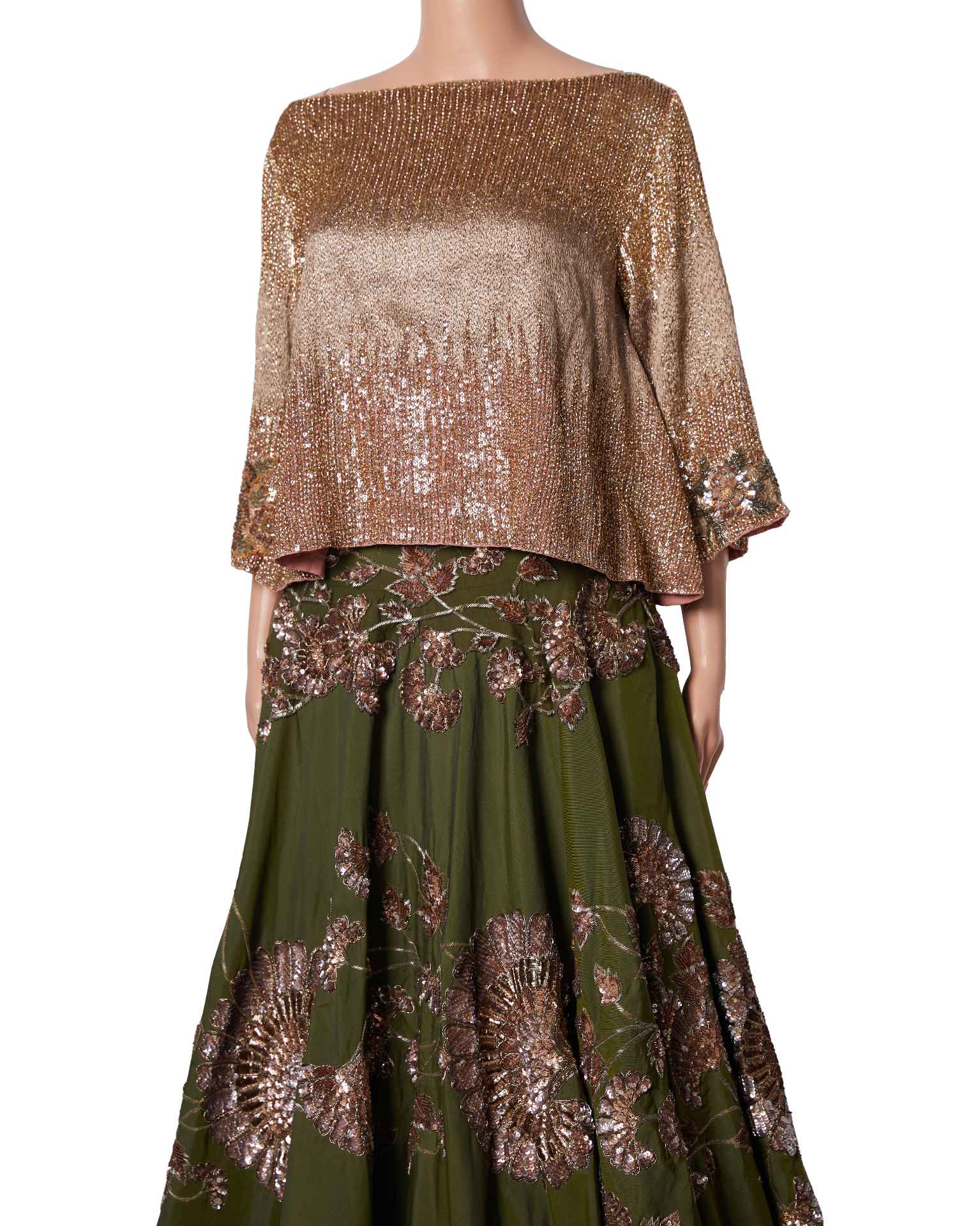 Manish Malhotra Olive Lehenga Set