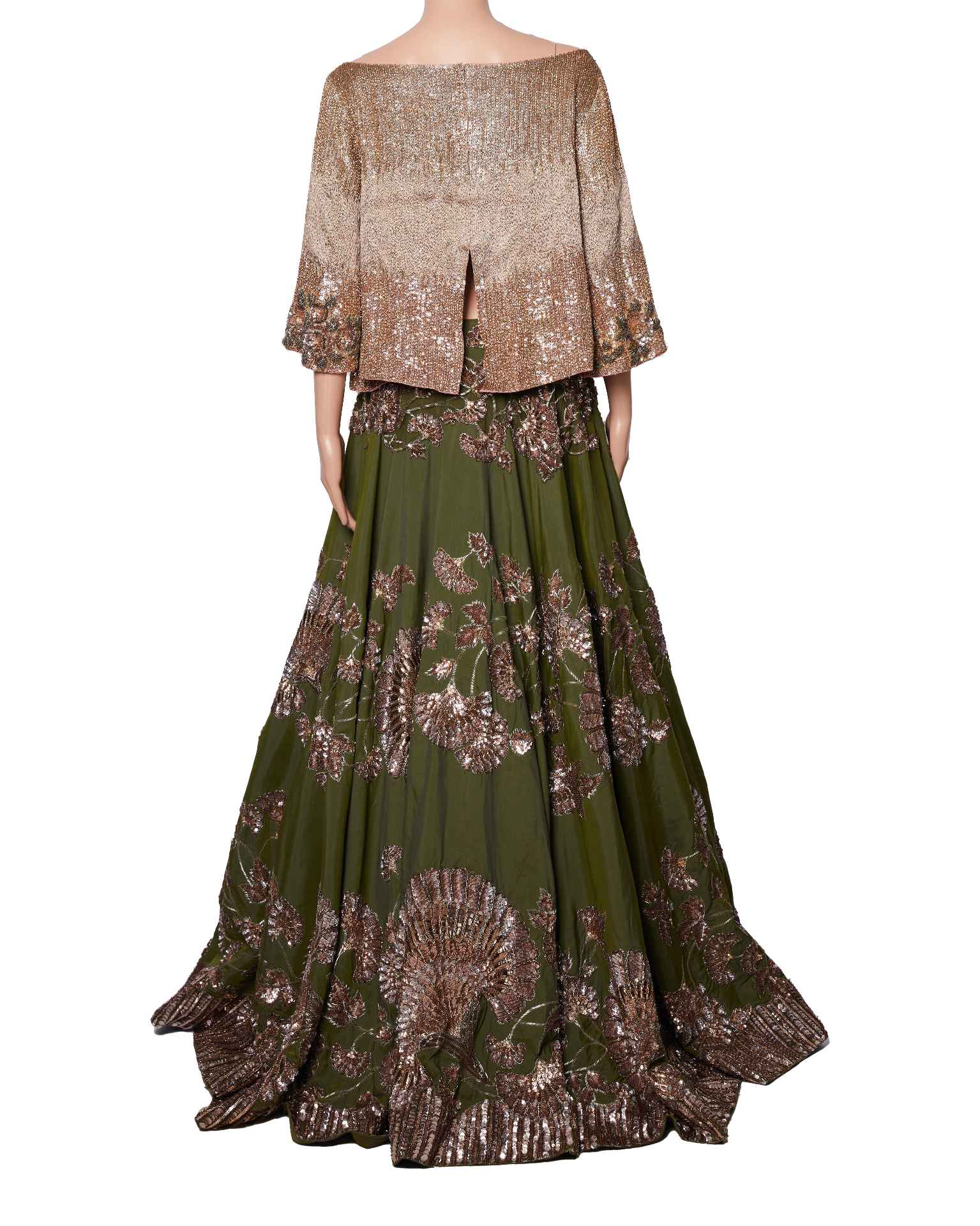 Manish Malhotra Olive Lehenga Set