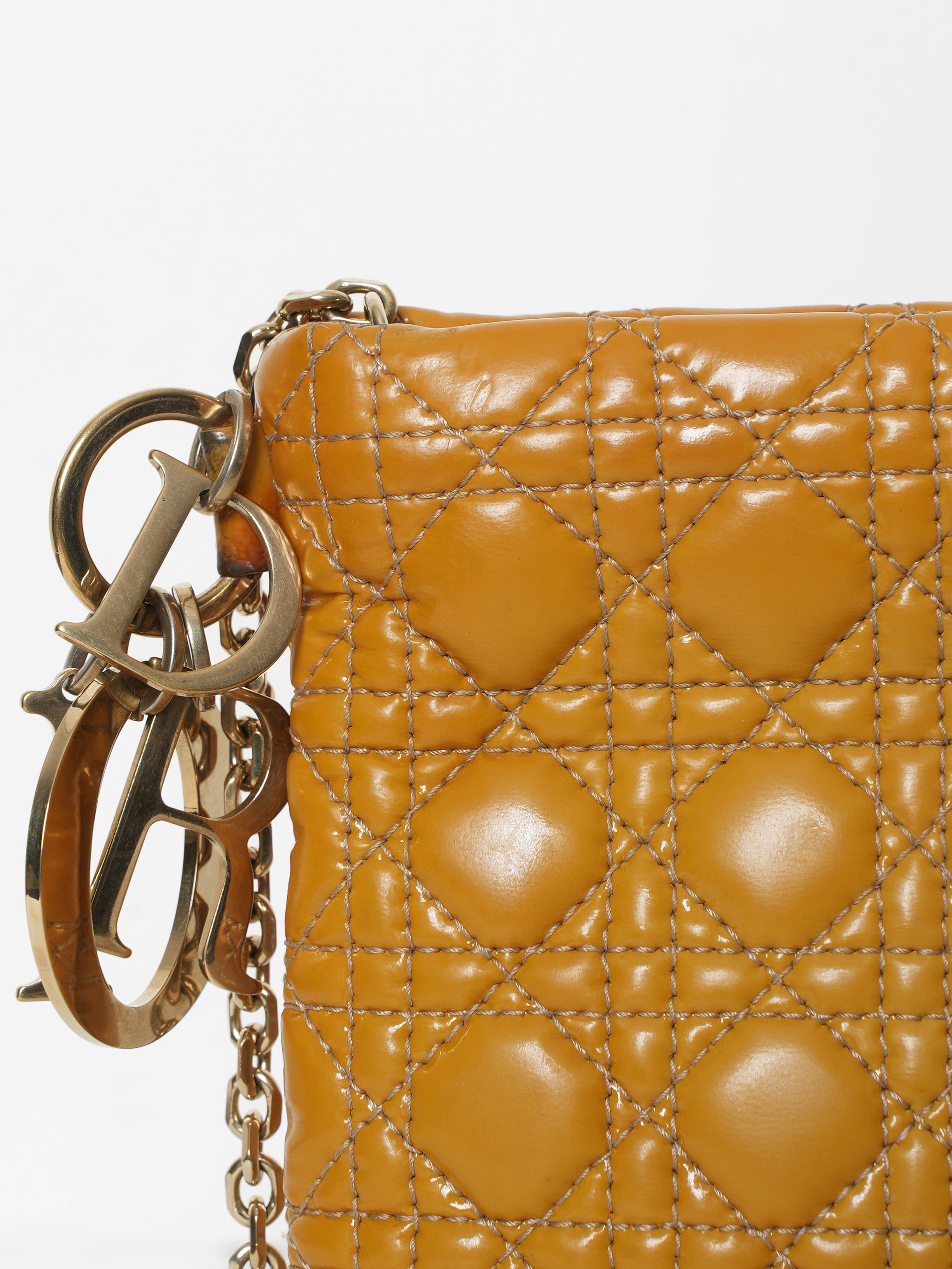 Christian Dior Patent Leather Panarea Clutch