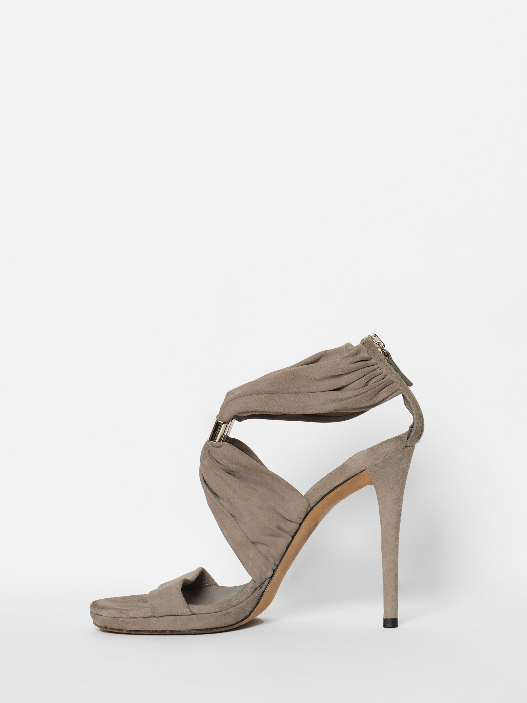 Gucci Grey Suede Heels