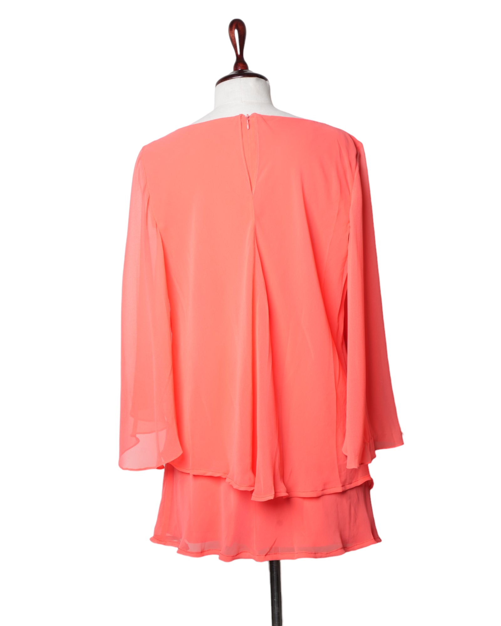 Lauren By Ralph Lauren Orange Overlay Shift Dress