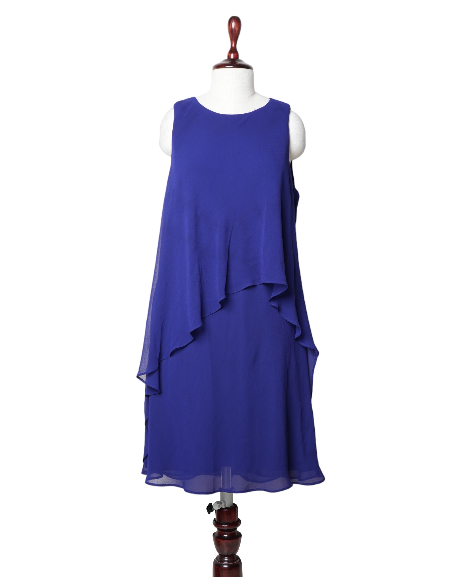 Lauren By Ralph Lauren Blue Overlay Dress