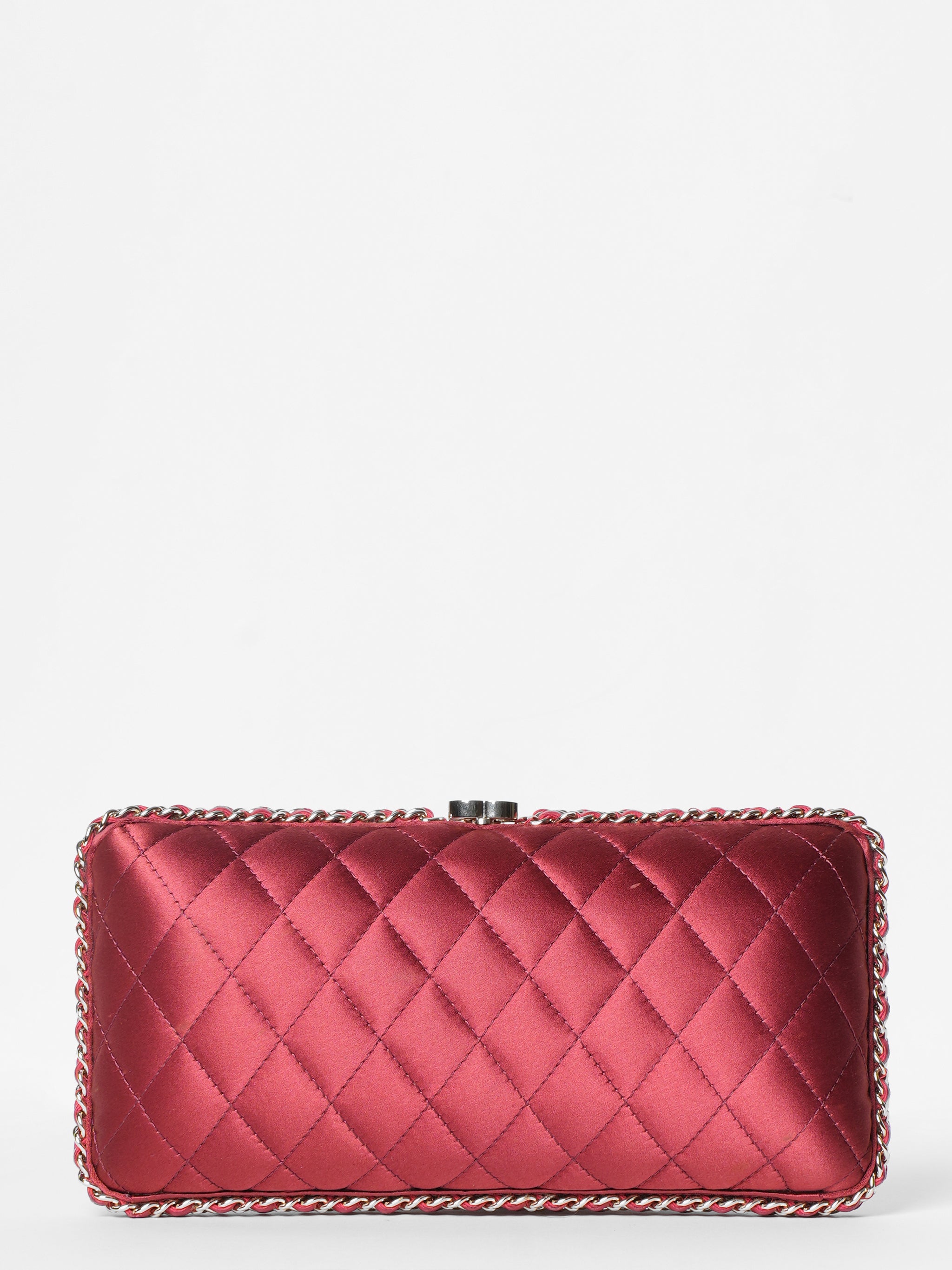 Vintage Chanel Red Quilted Clutch