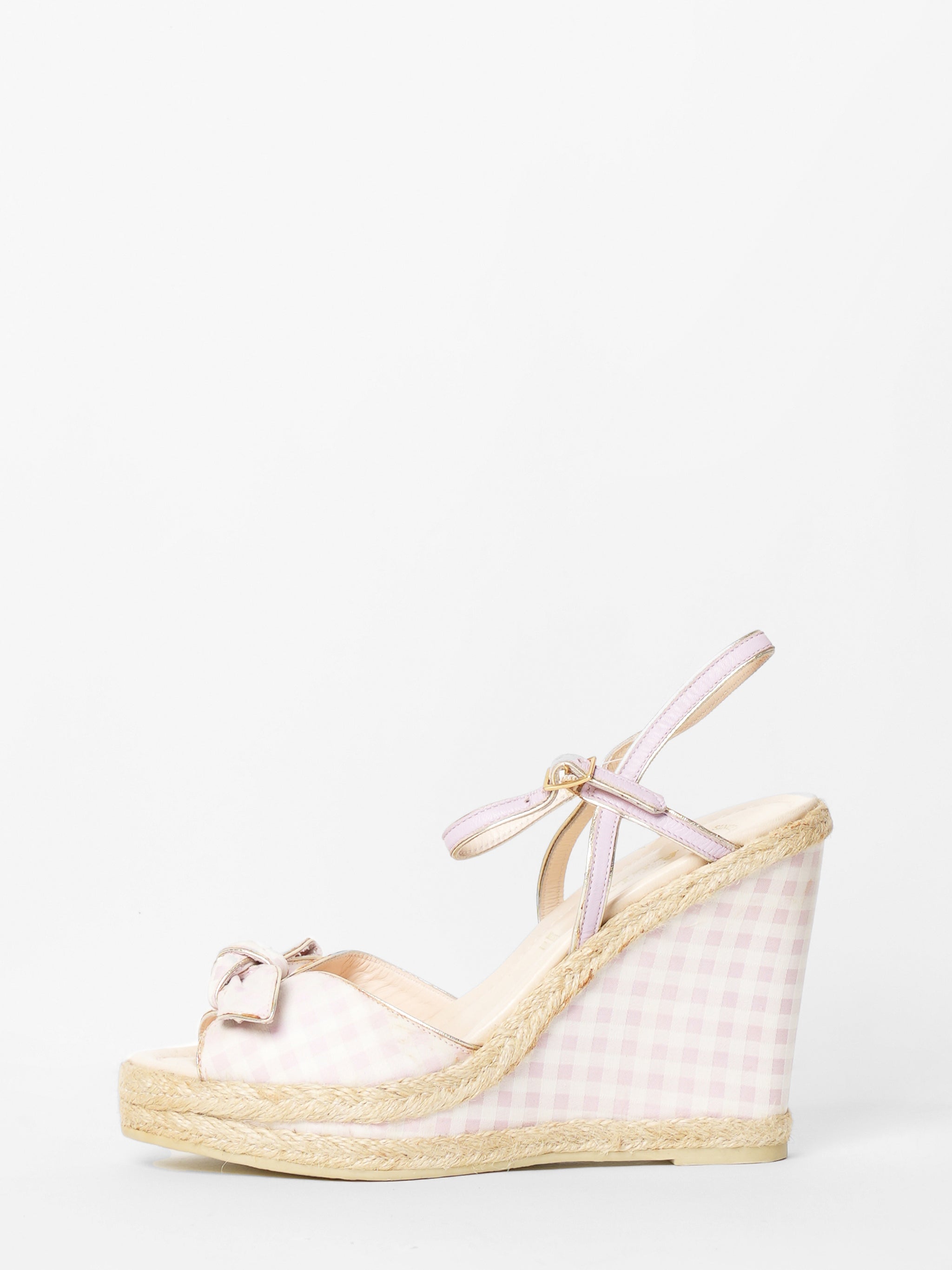 Bally Pink Bow Wedges