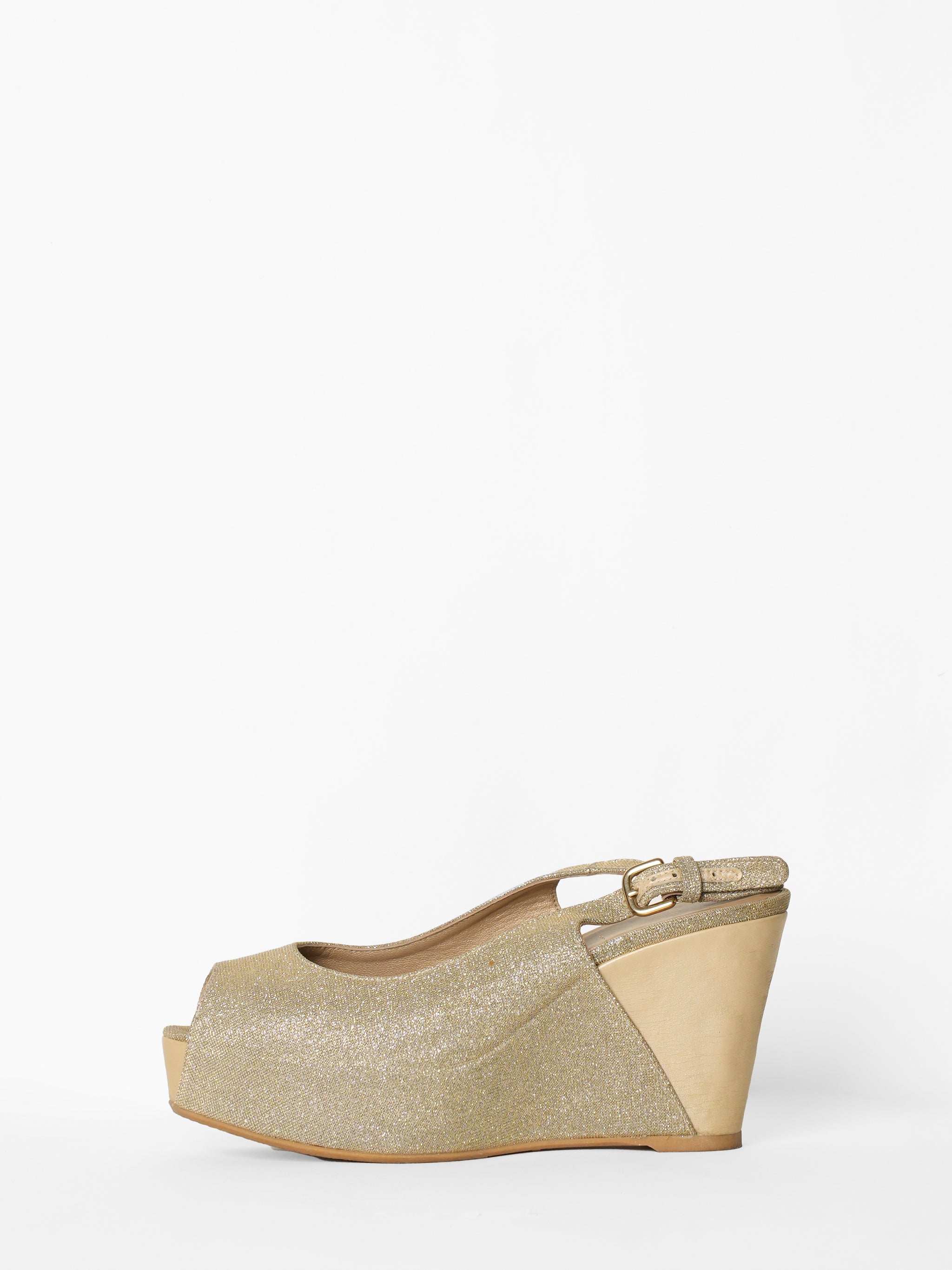 Stuart Weitzman Slingback Peep Toe Wedges