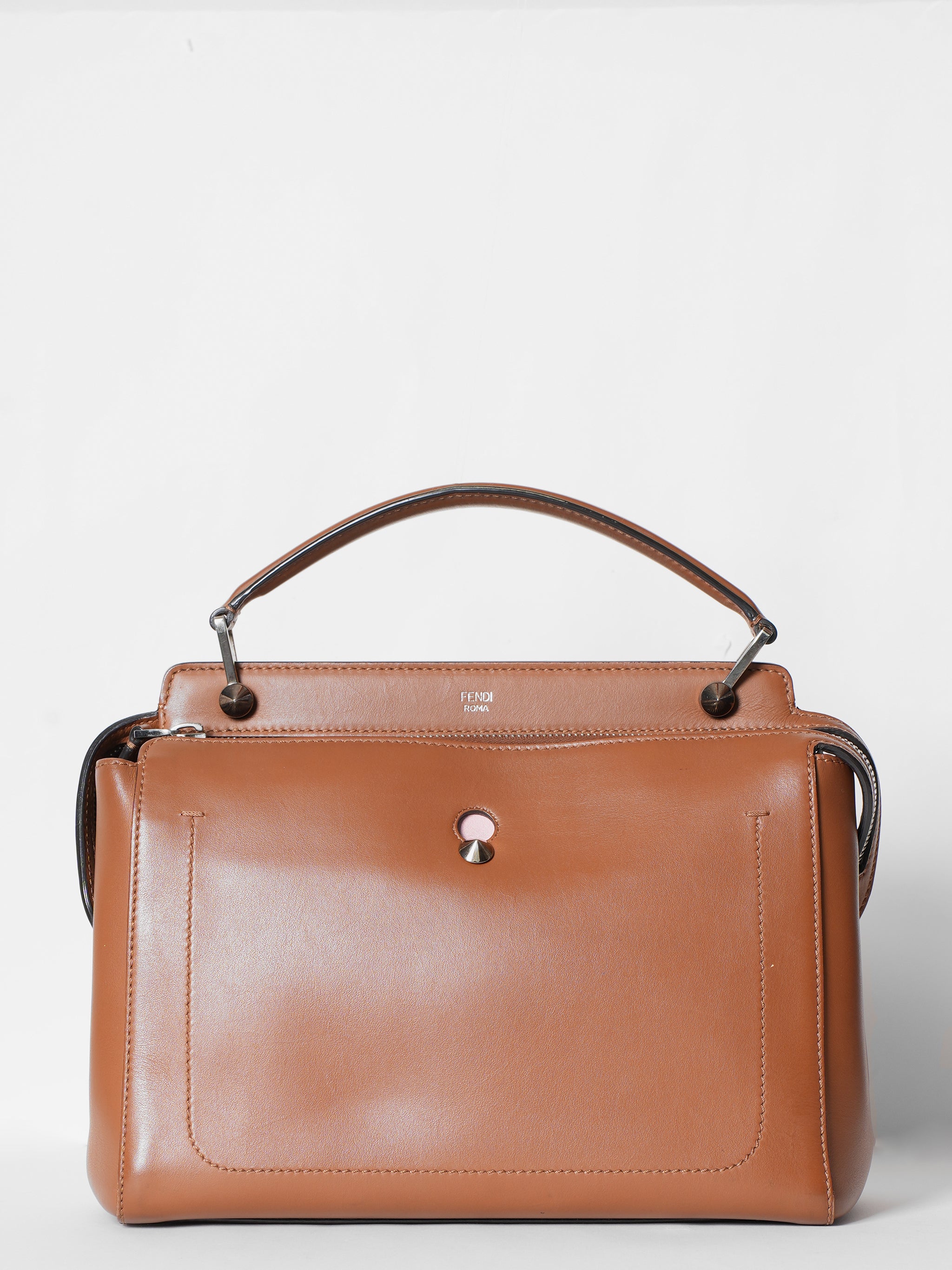 Fendi Tan Large Dotcom Satchel