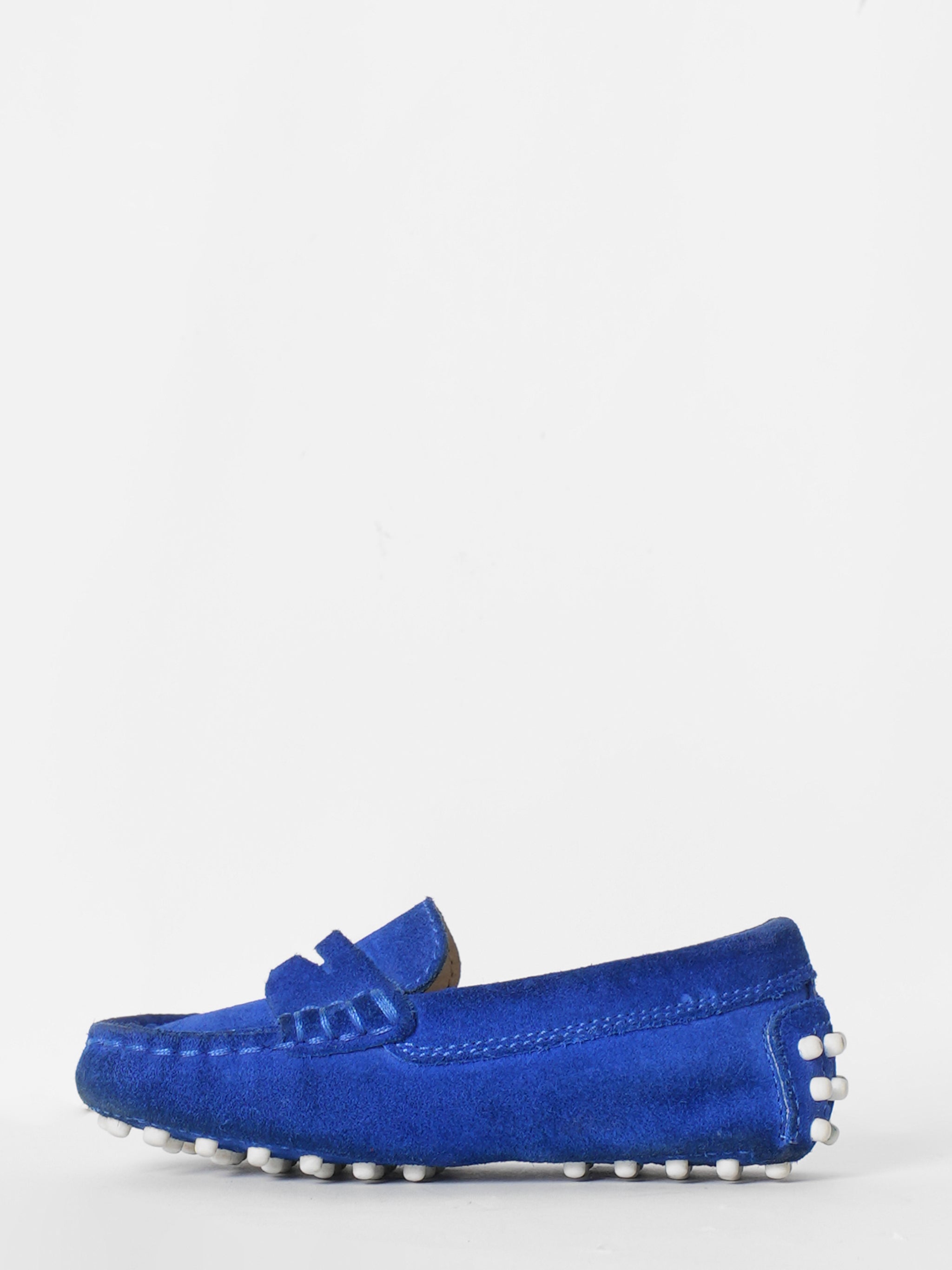 Tod's Blue Suede Moccasin