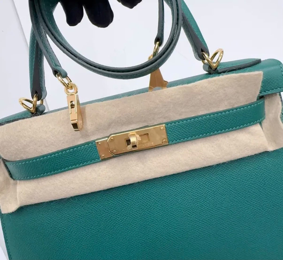 Hermes Kelly 29 ep leather y stamp