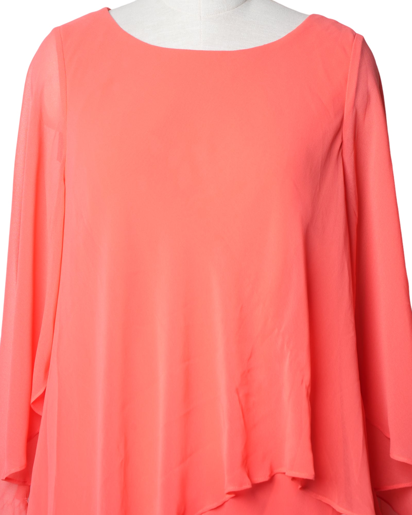 Lauren By Ralph Lauren Orange Overlay Shift Dress