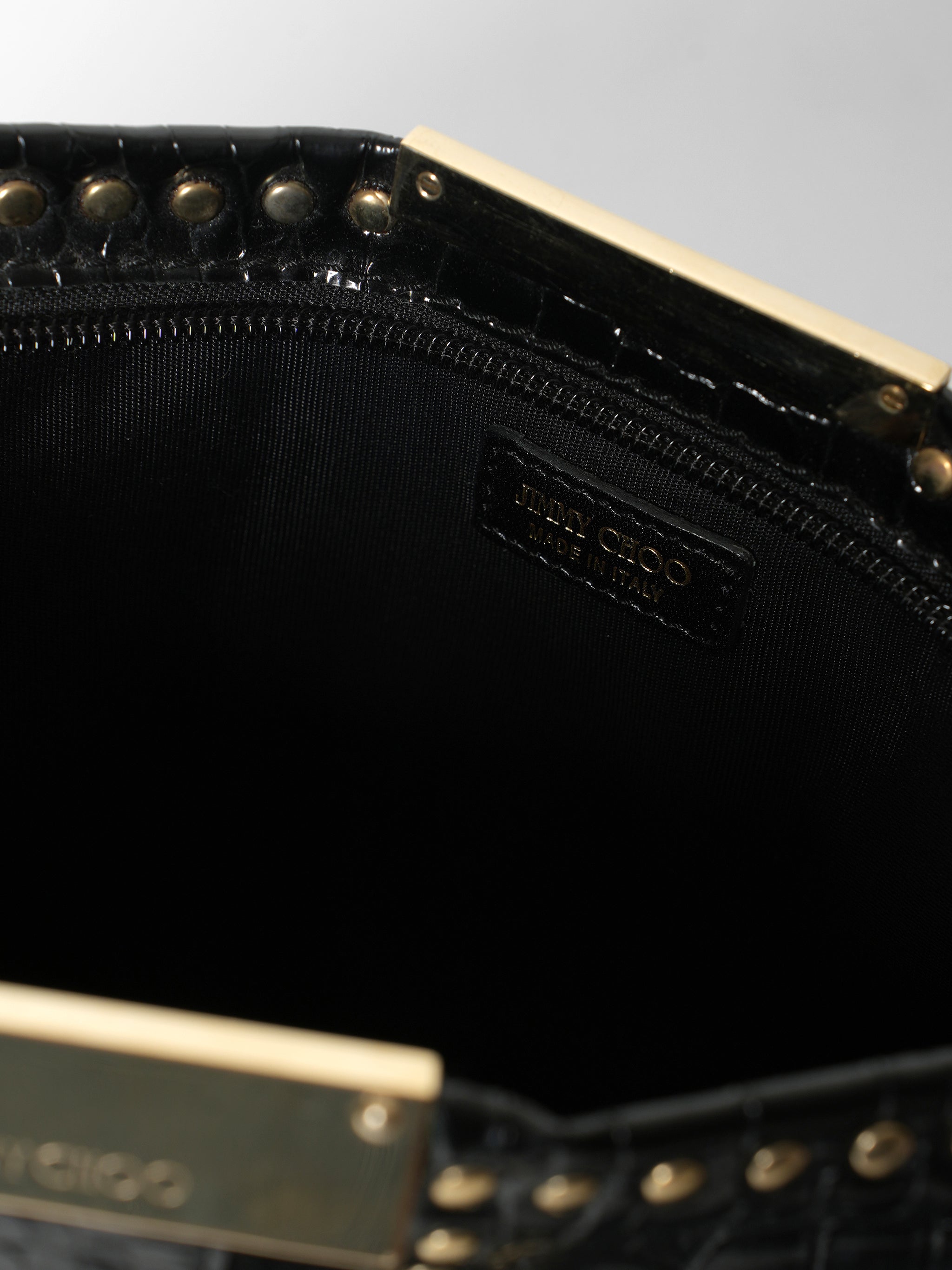 Jimmy Choo Black Patent leather Clutch