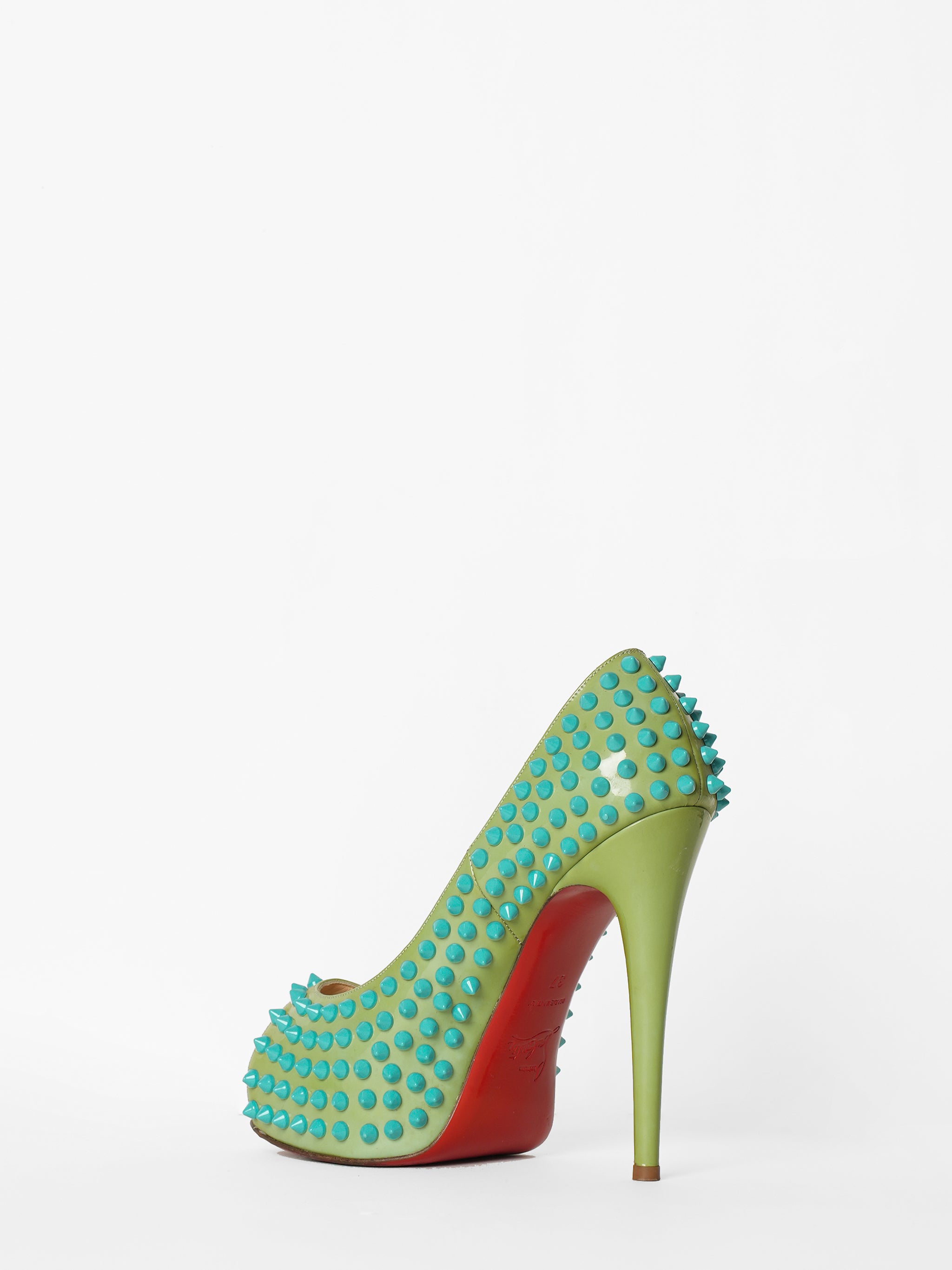 Christian louboutin lady peep patent red sole on sale pump