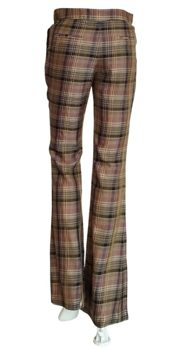 Stella McCartney Plaid Bell Bottom Trousers