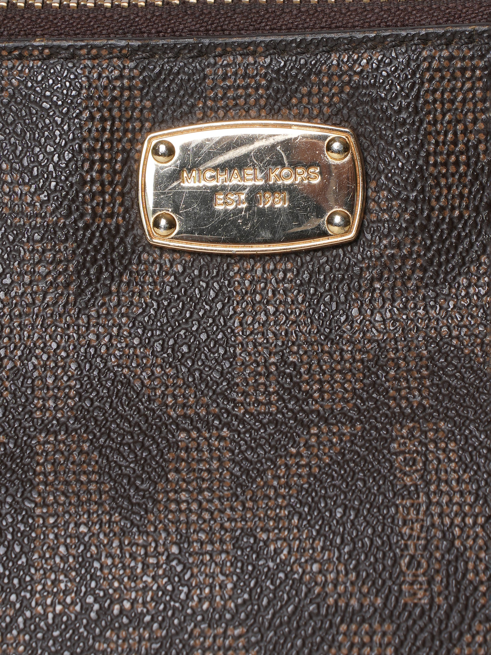Michael Kors Monogram Brown Crossbody Bag