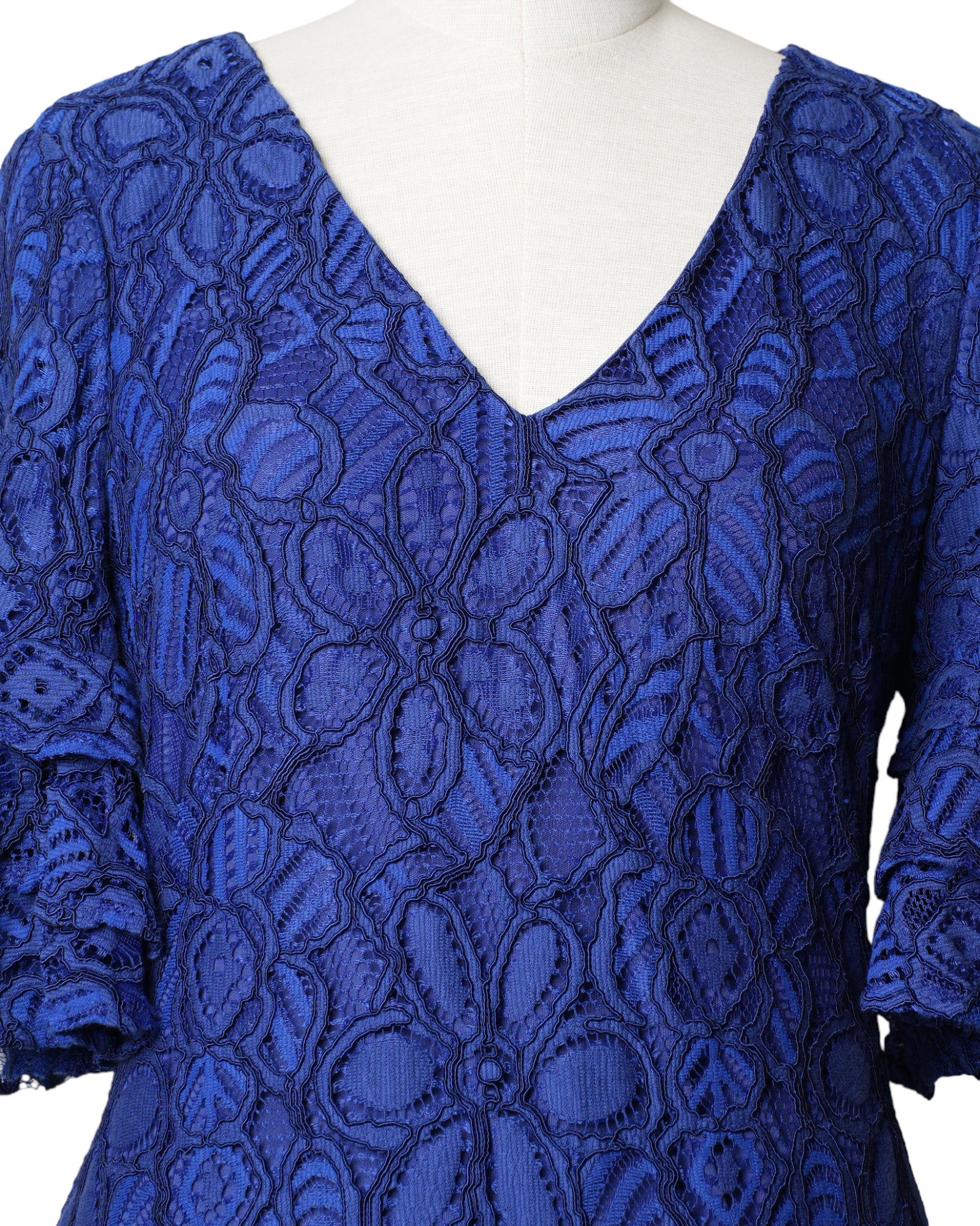 Lauren By Ralph Lauren Blue Lace Dress