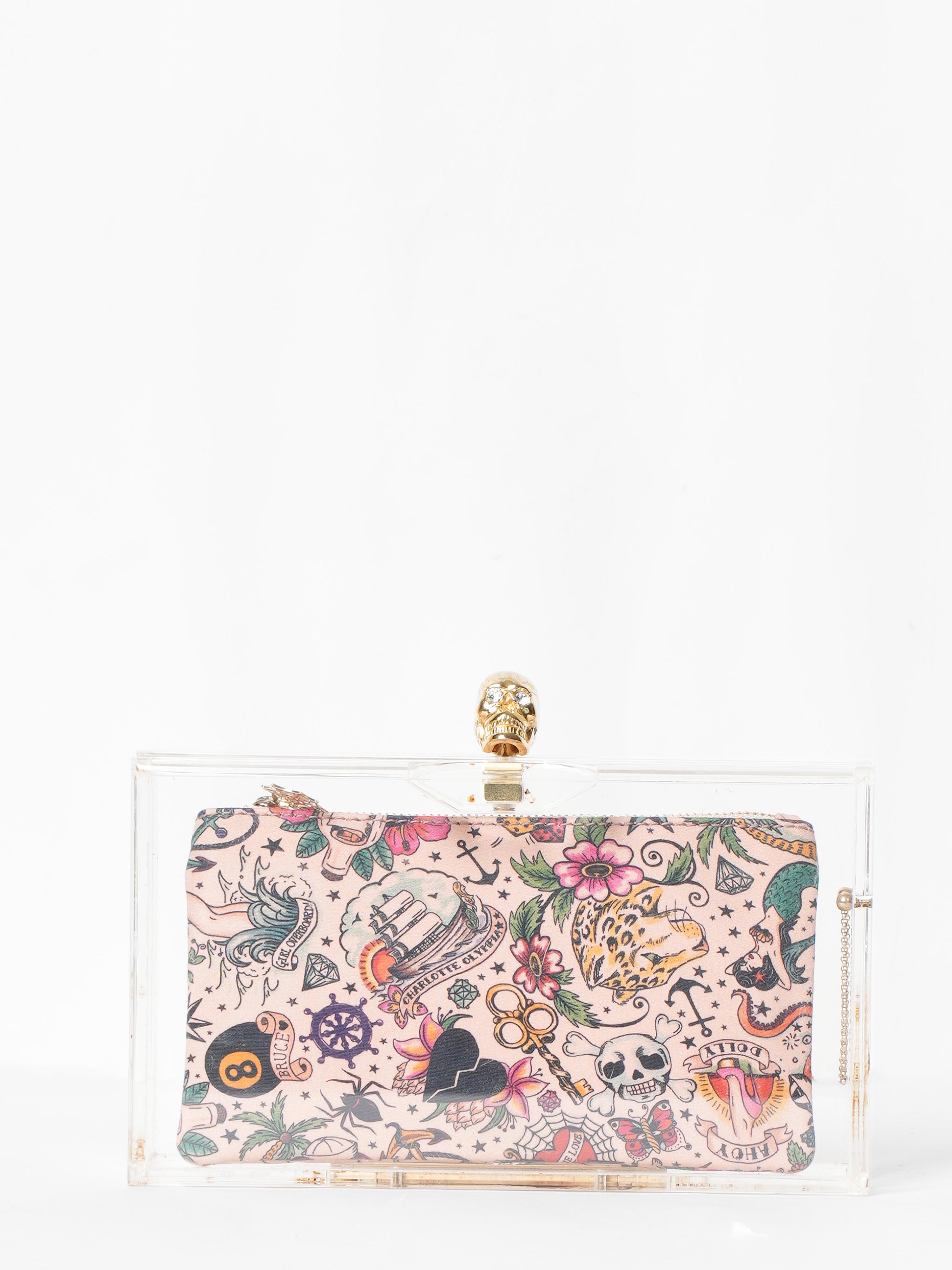 Charollete Olympia Clear Perspex Clutch