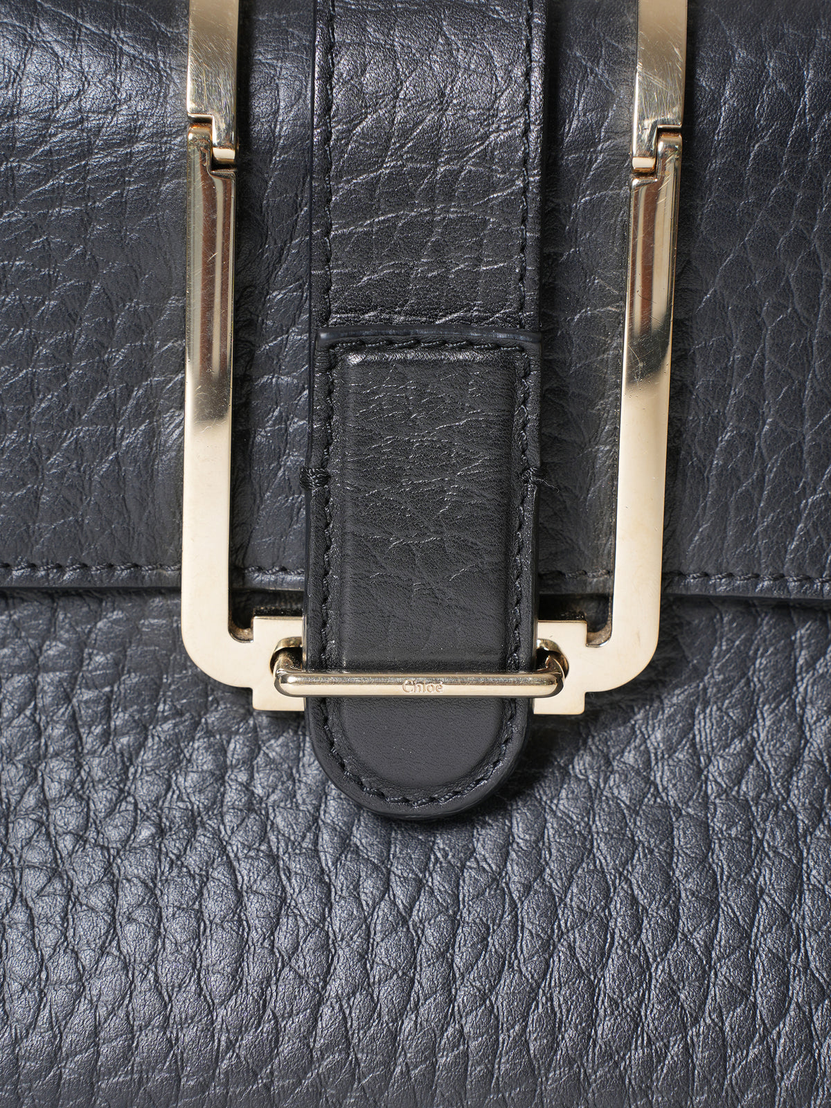 Chloe Bronte Black Leather Flap Bag