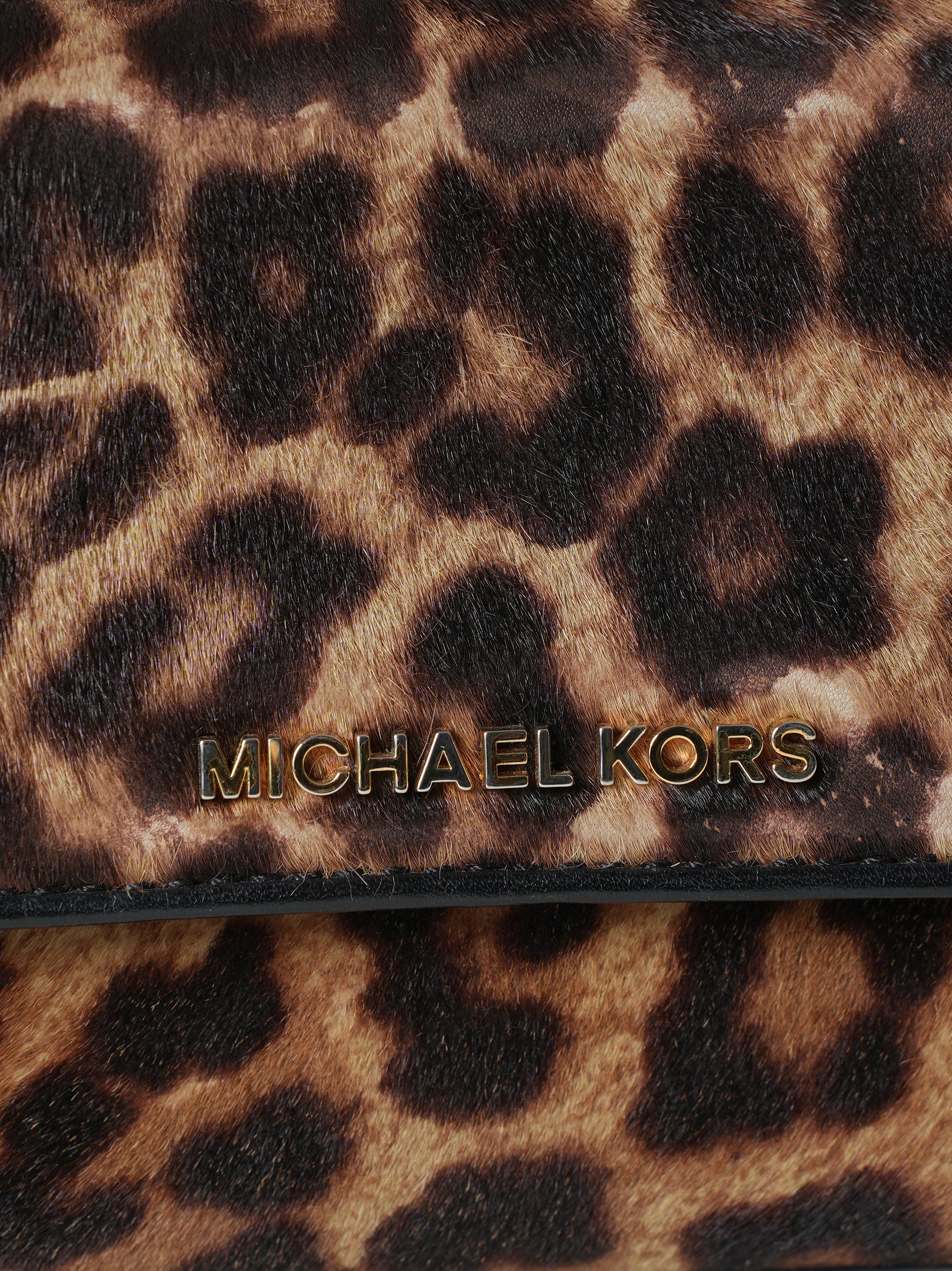 Jet Set Medium Leopard Print Calf Hair Crossbody Bag | Michael Kors