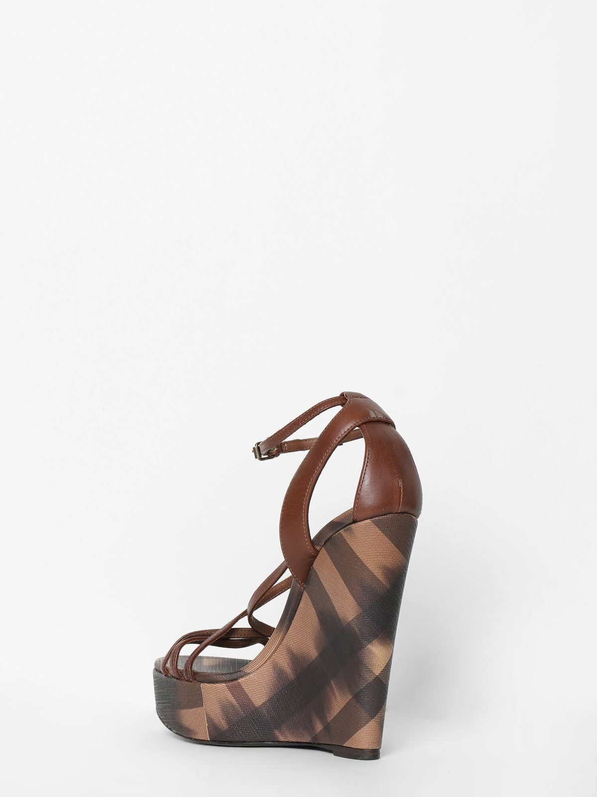 Burberry Brown Leather Wedges