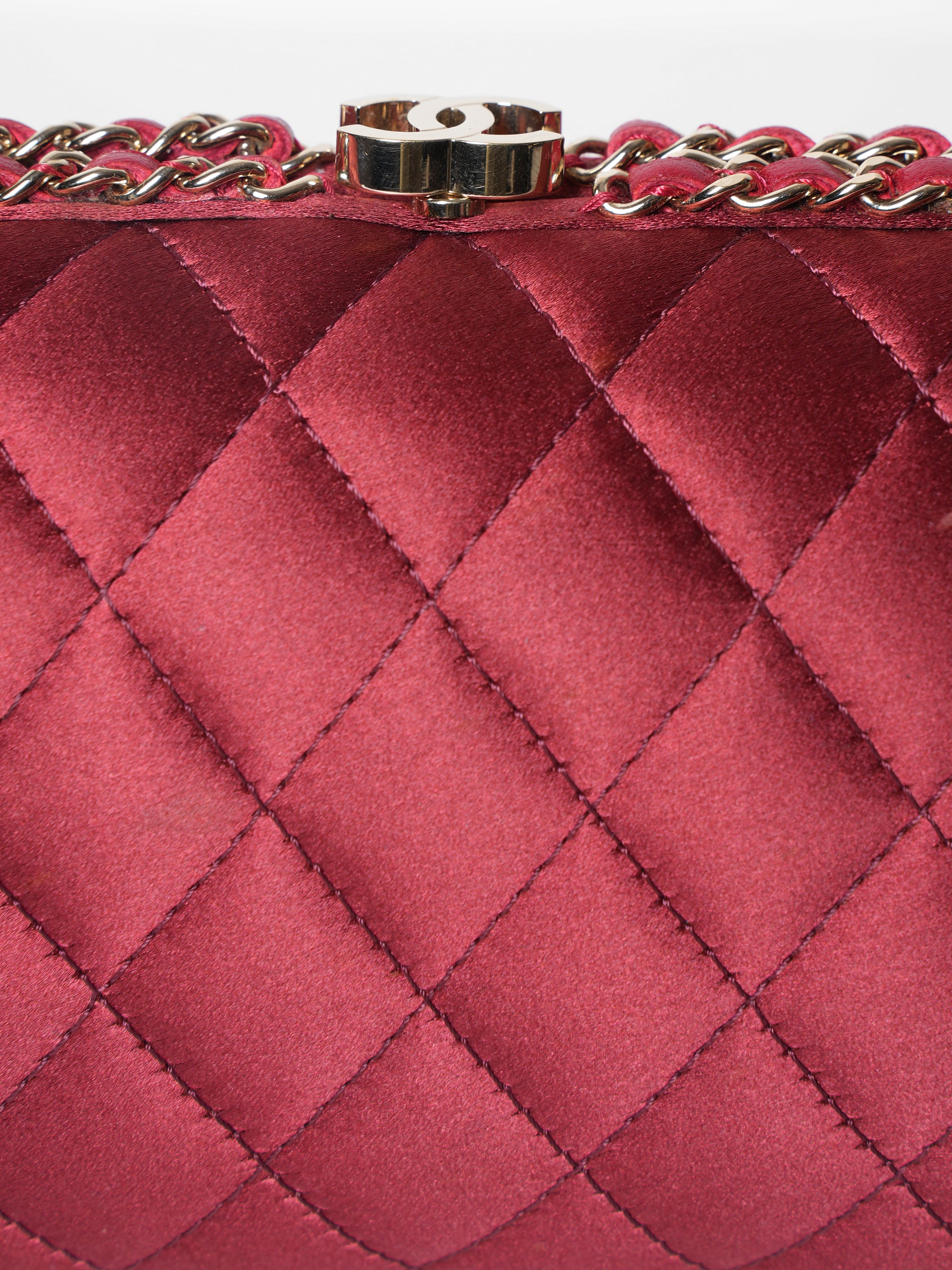 Vintage Chanel Red Quilted Clutch