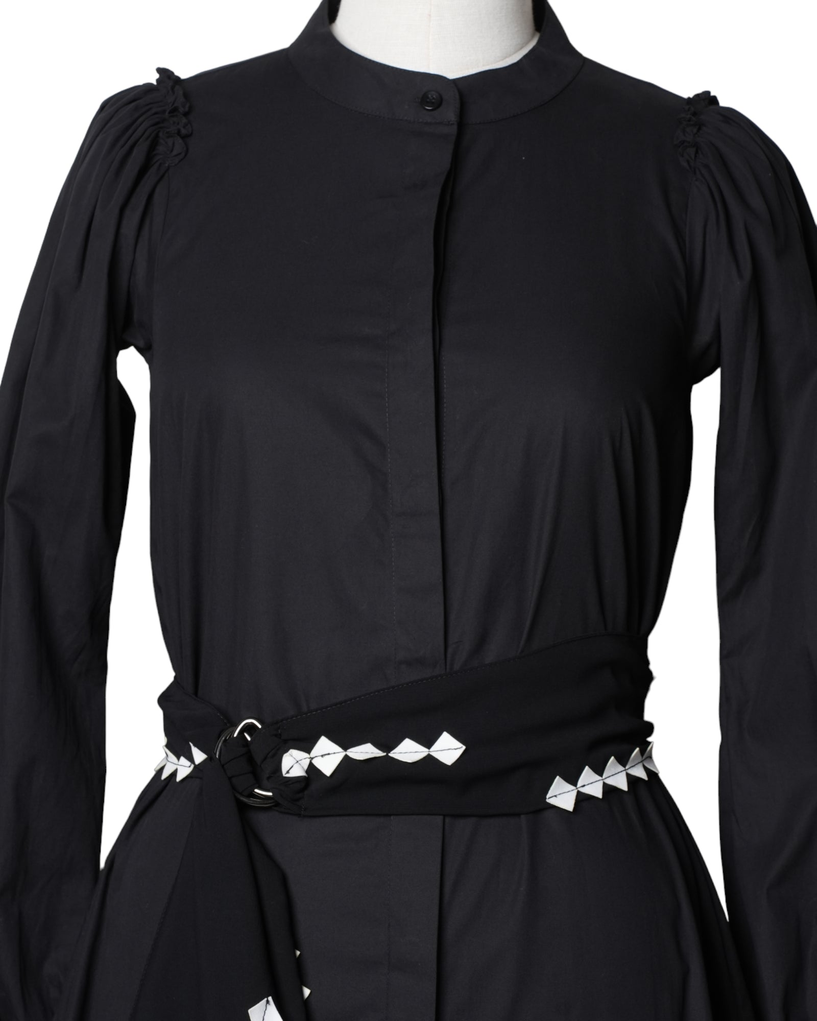 Deepika Arora Black Shirt Dress With Tie-up Belt