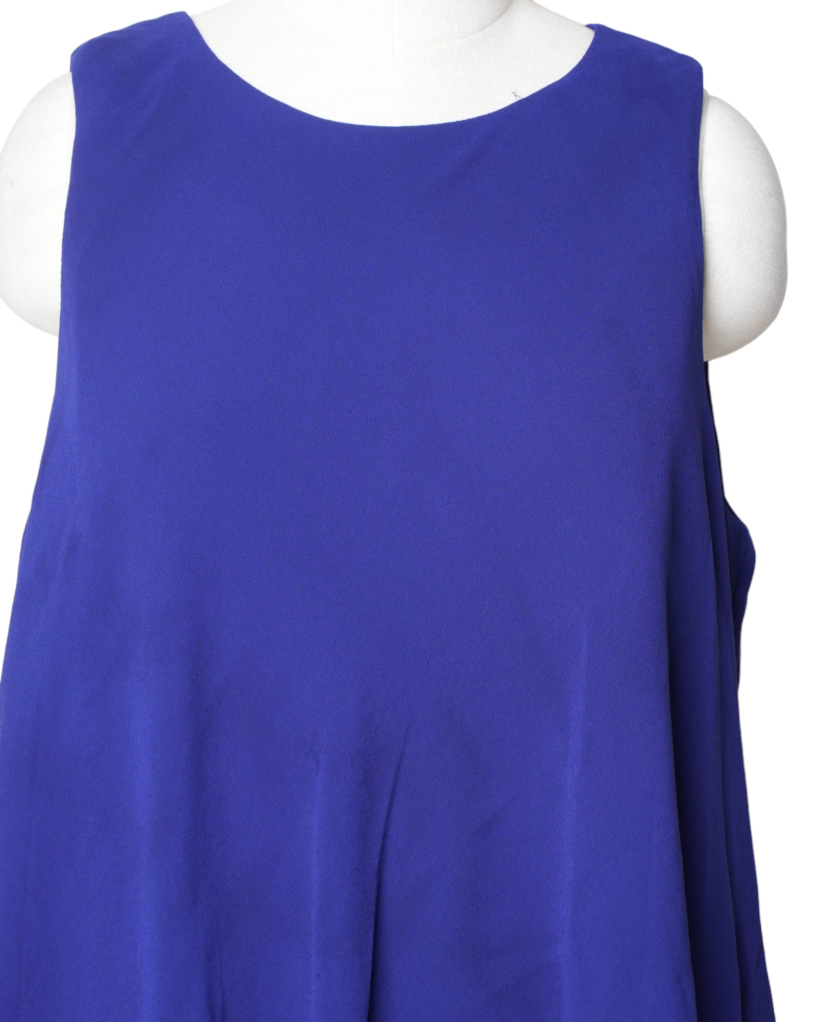 Lauren By Ralph Lauren Blue Overlay Dress