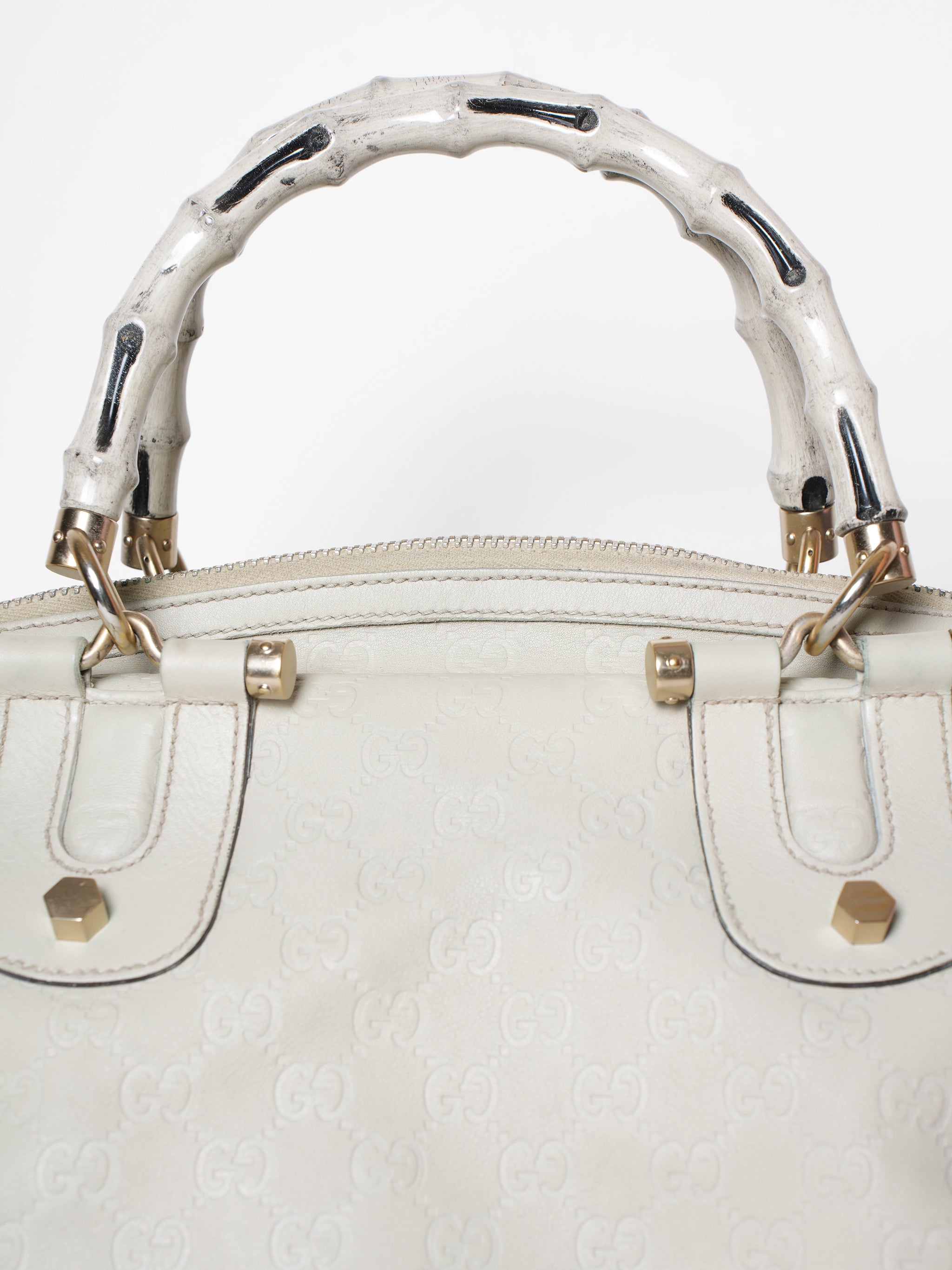 Gucci Bamboo Ivory Shoulder Bag