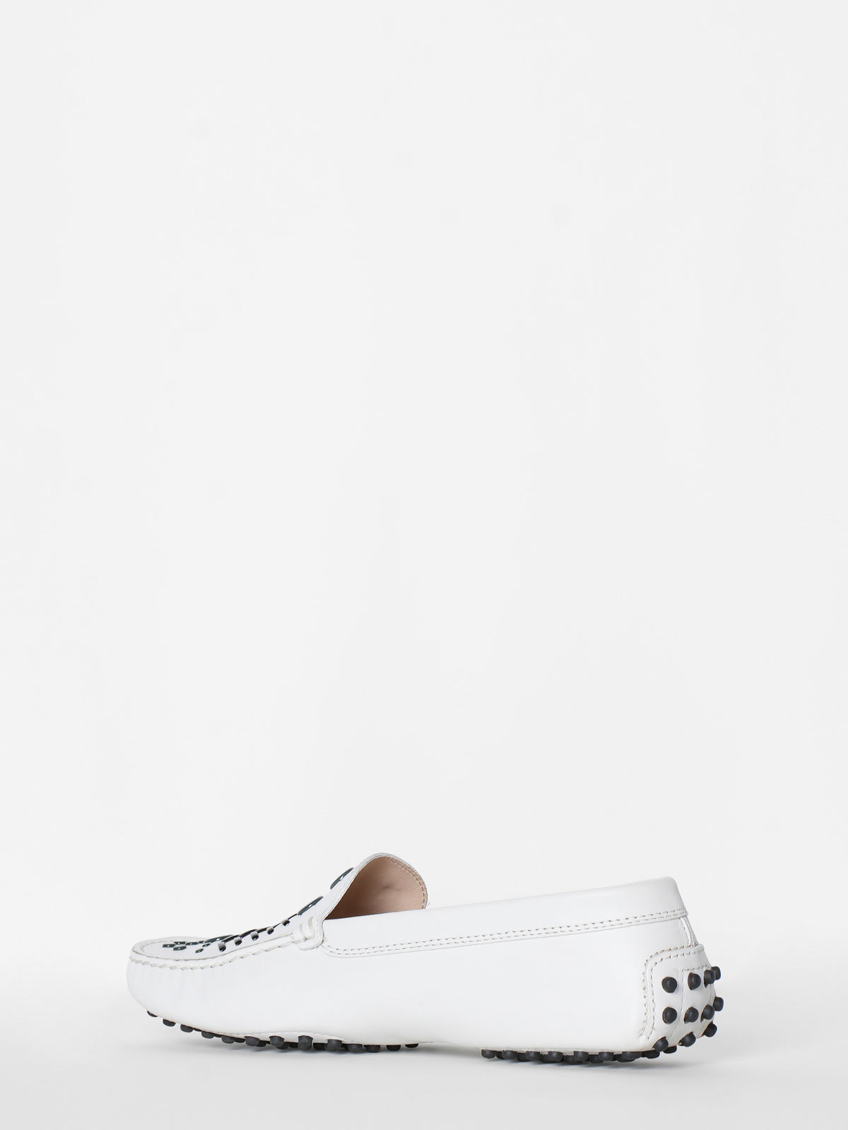 Tods Grey Leather Moccasin