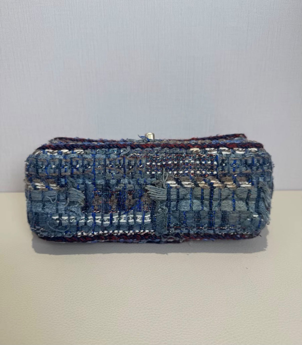 Chanel Paris-Hamburg Blue Quilted Tweed Flap Bag
