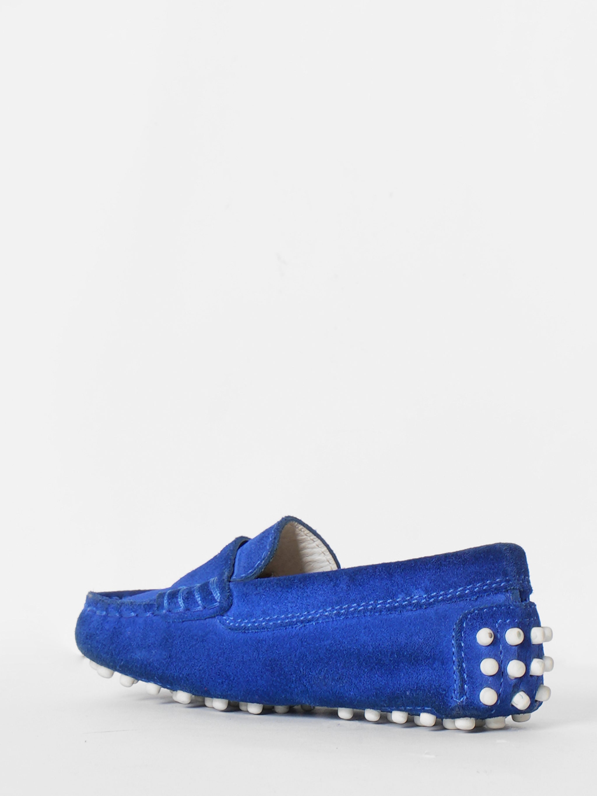 Tod's Blue Suede Moccasin