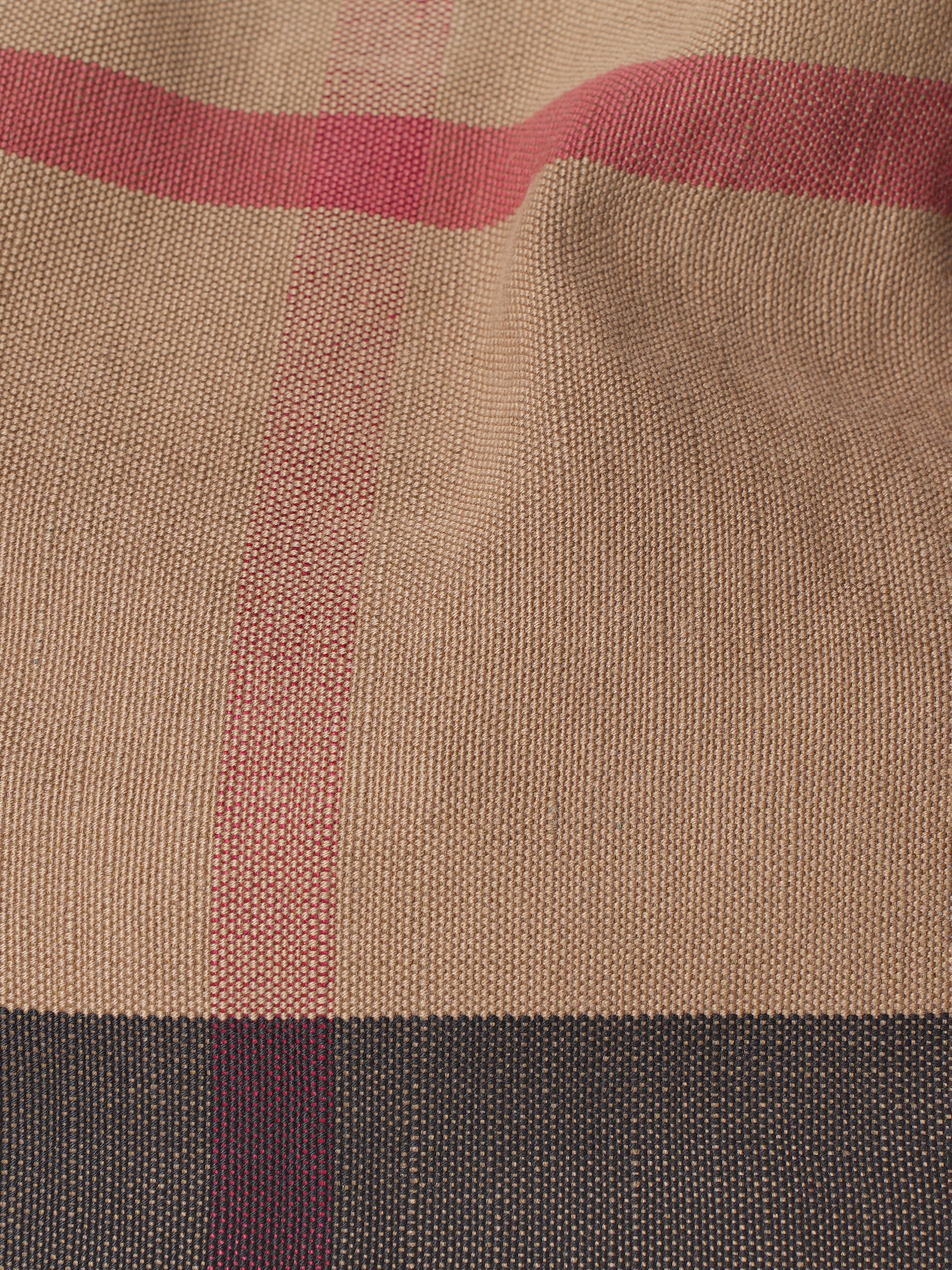 Burberry Canvas Mega Check Medium Ashby Hobo Saddle Bag