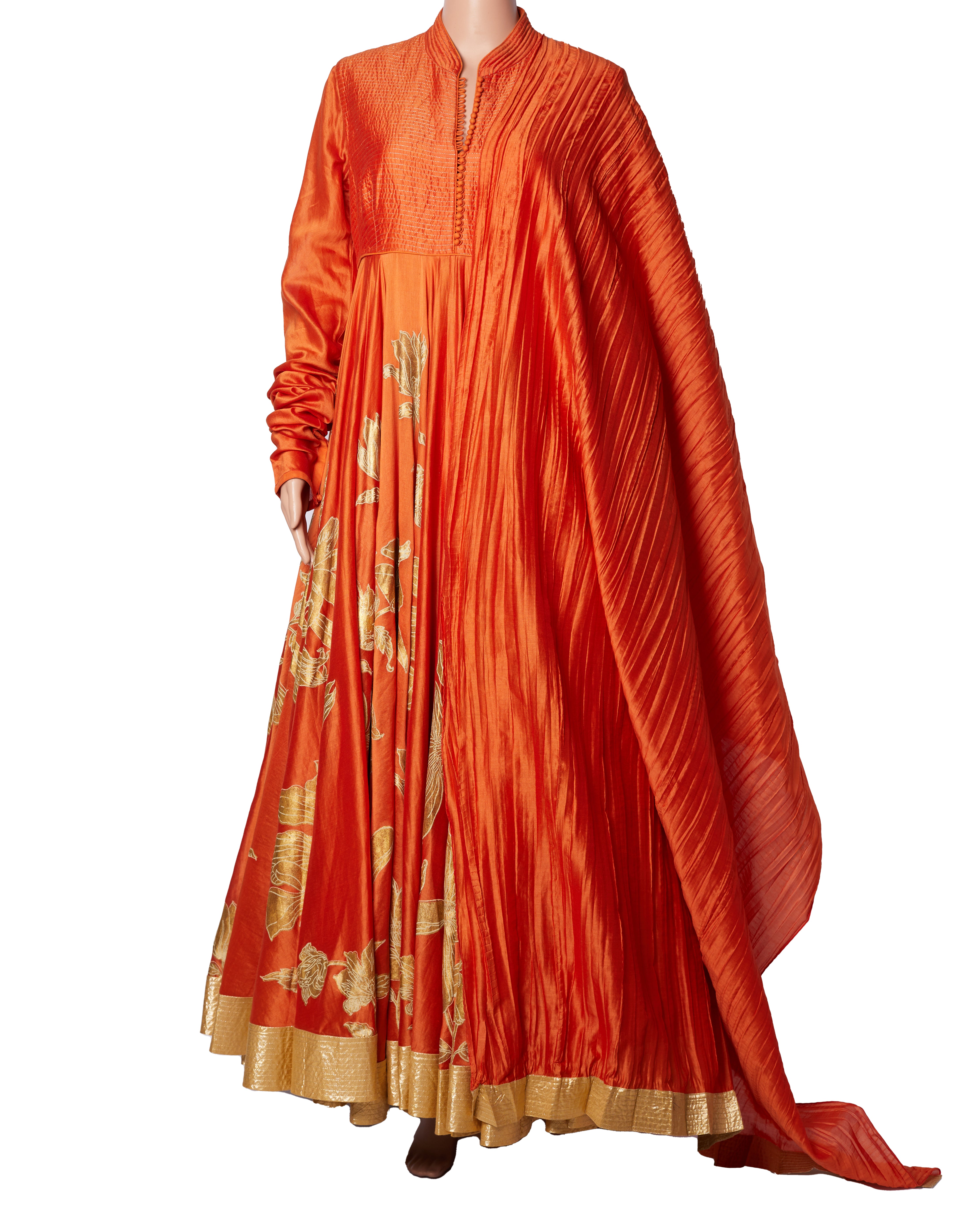 Rohit Bal orange Anarkali Set