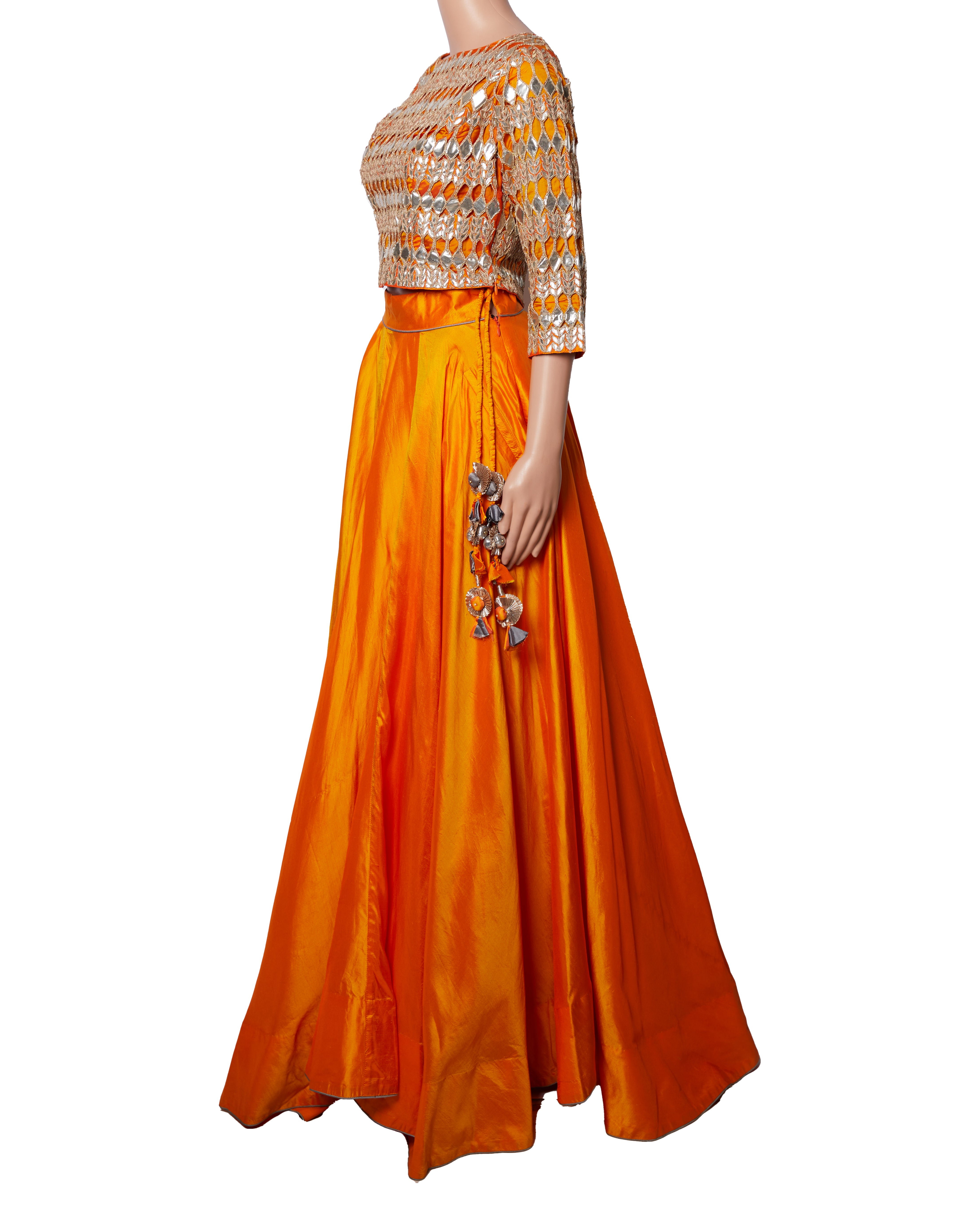 Nidhi Tholia Lehenga Set In Orange