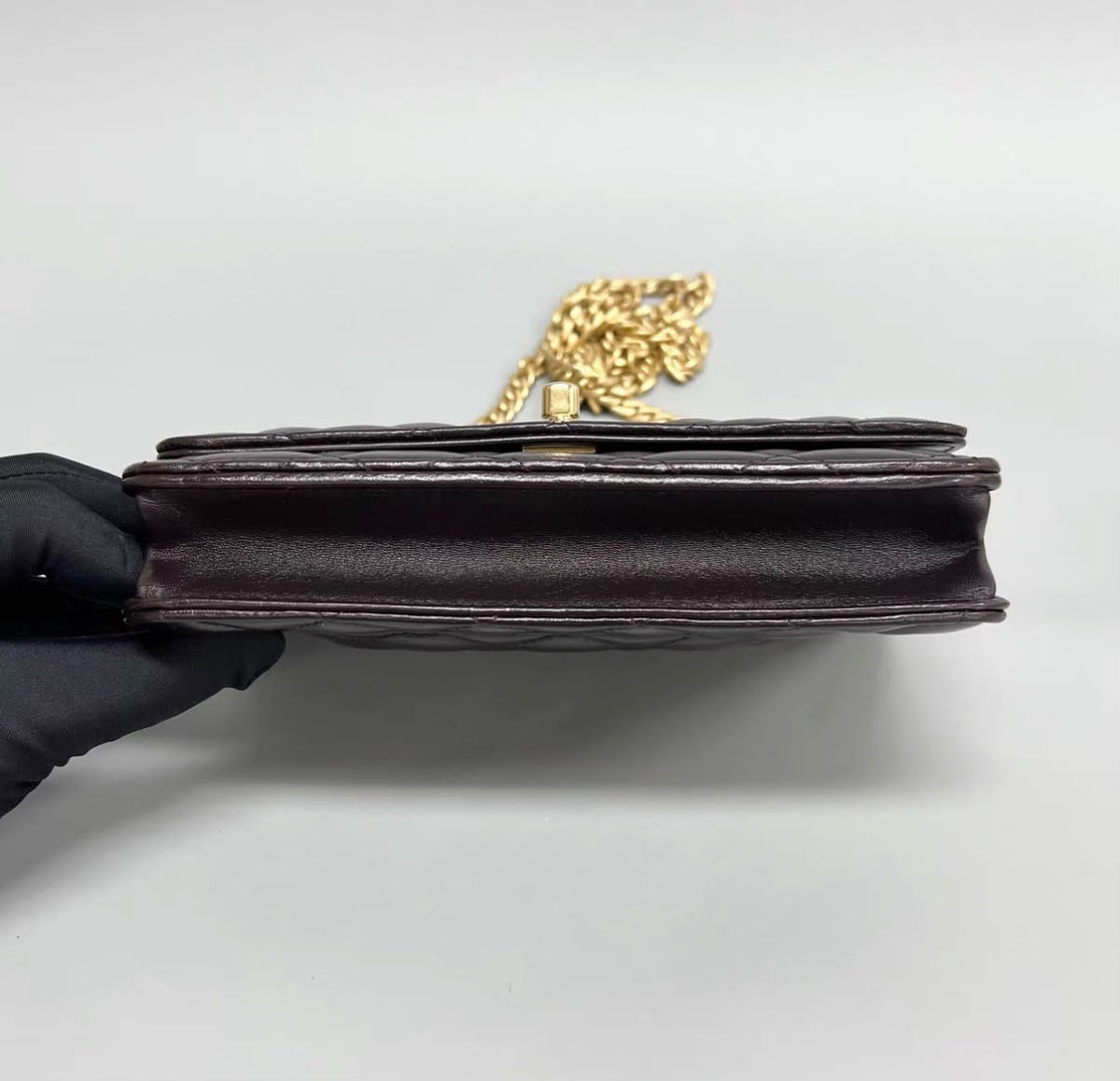 Chanel Classic Wallet on Chain (WOC) black Quilted Lambskin Gold Hardware
