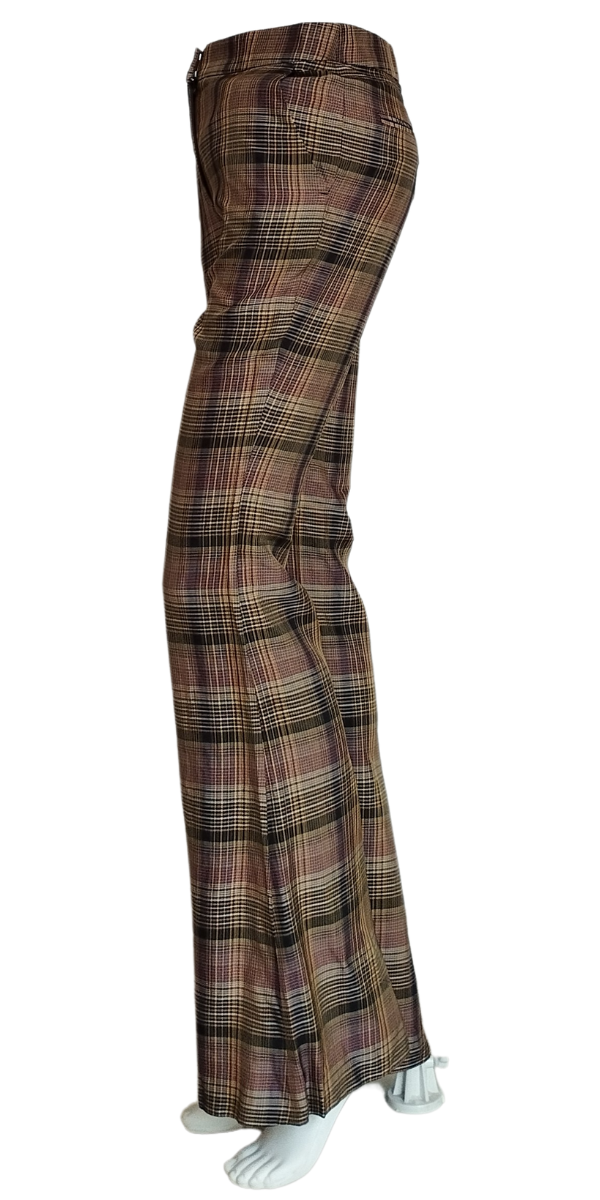 Stella McCartney Plaid Bell Bottom Trousers