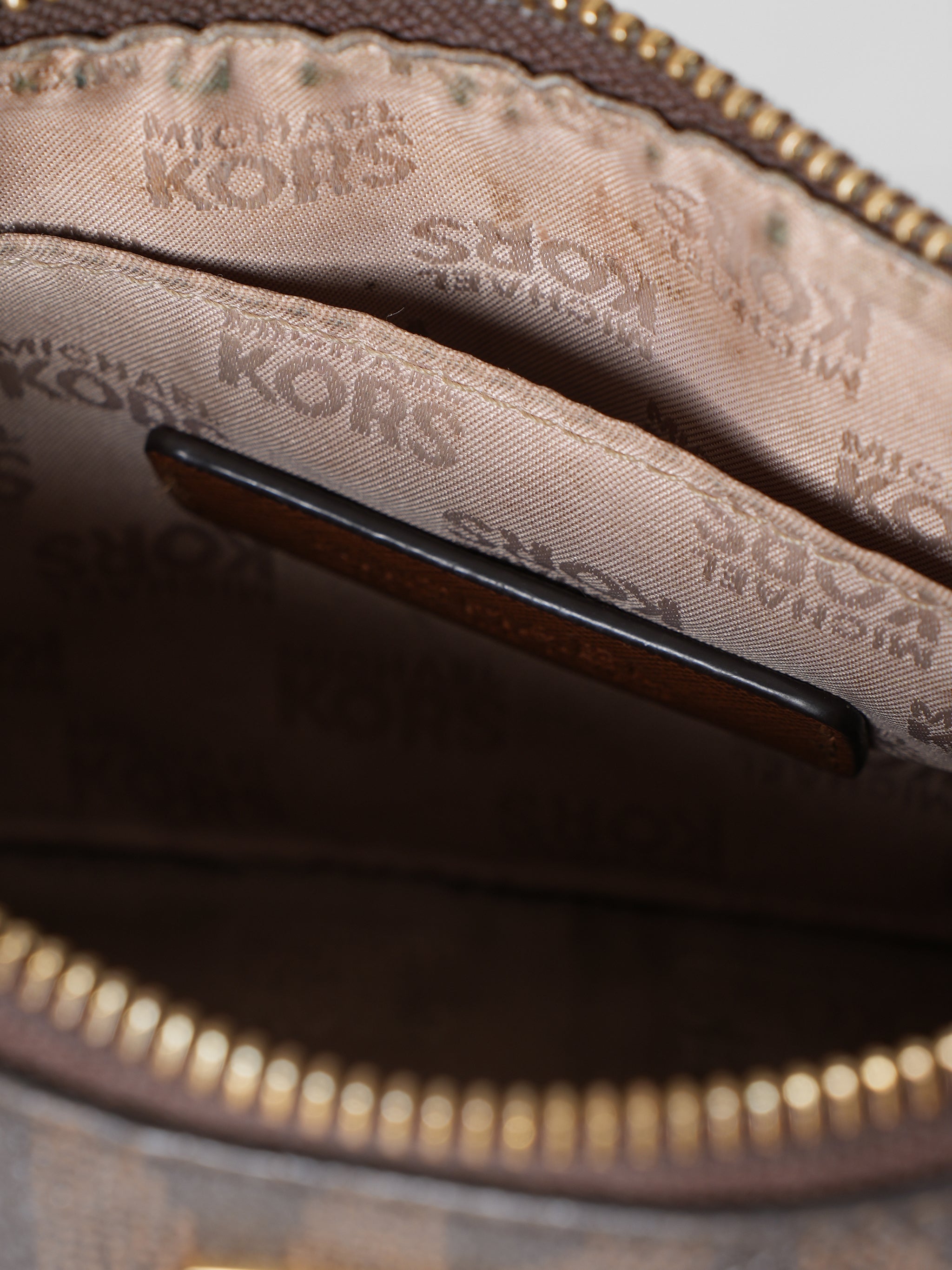 Michael Kors Monogram Brown Crossbody Bag