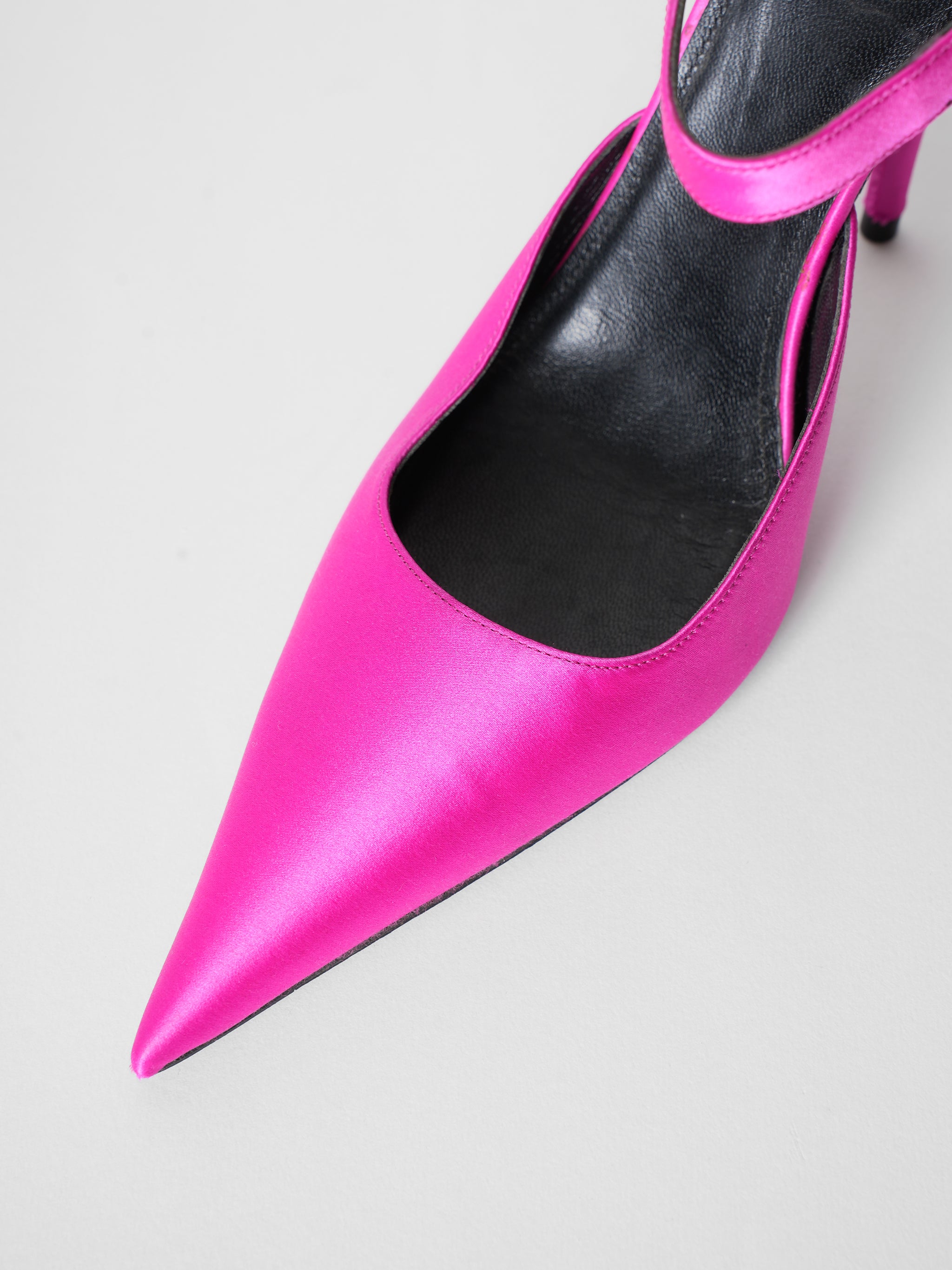 *New* Balenciaga Fuchsia Satin Knife Heels