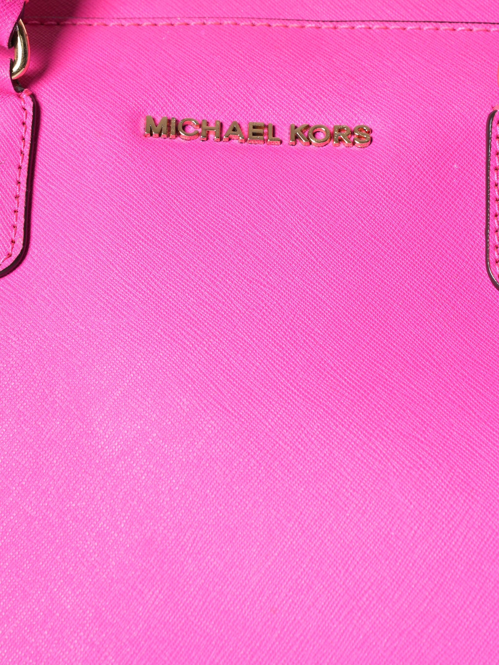 Michael Kors Fuchsia Leather Cindy Dome Satchel