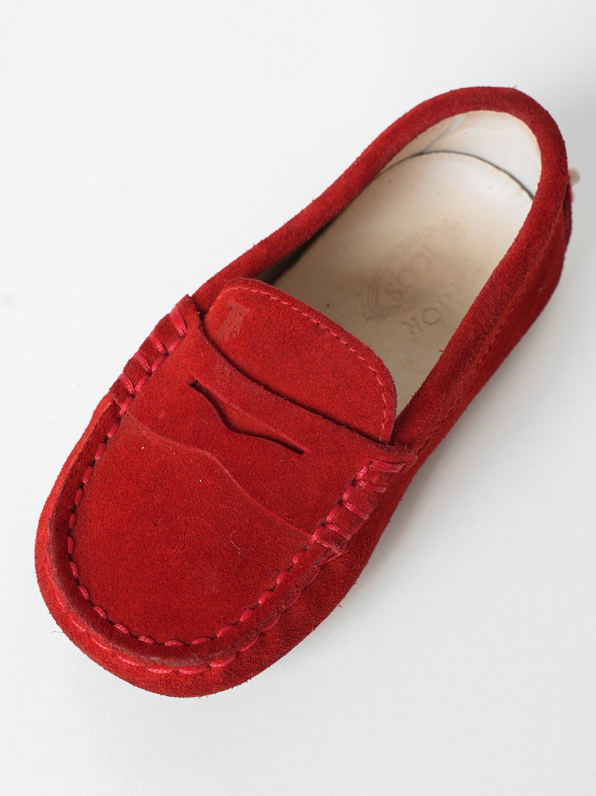 Tod's Red Suede Moccasin