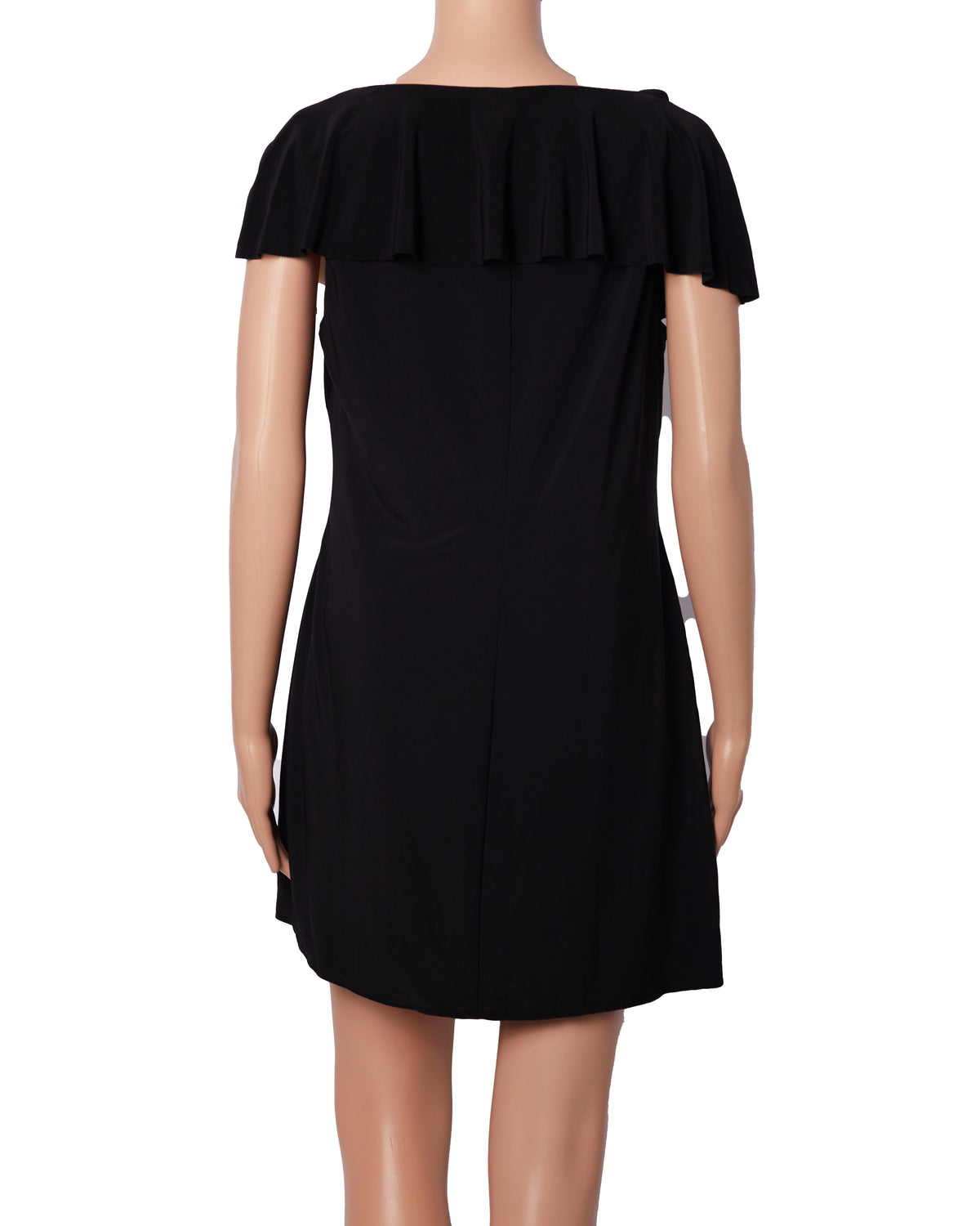 Lauren Black & White Vertical ruffle dress