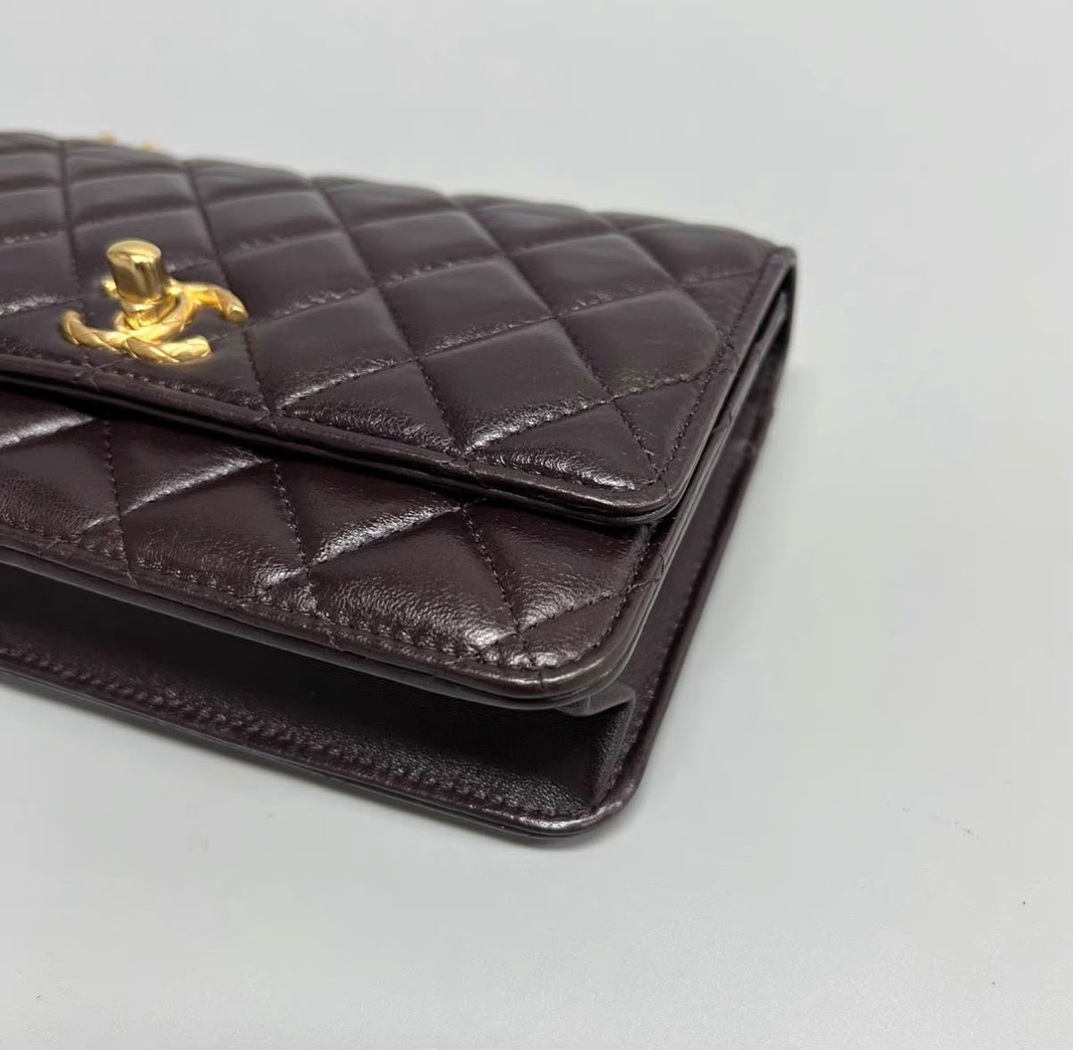 Chanel Classic Wallet on Chain (WOC) black Quilted Lambskin Gold Hardware