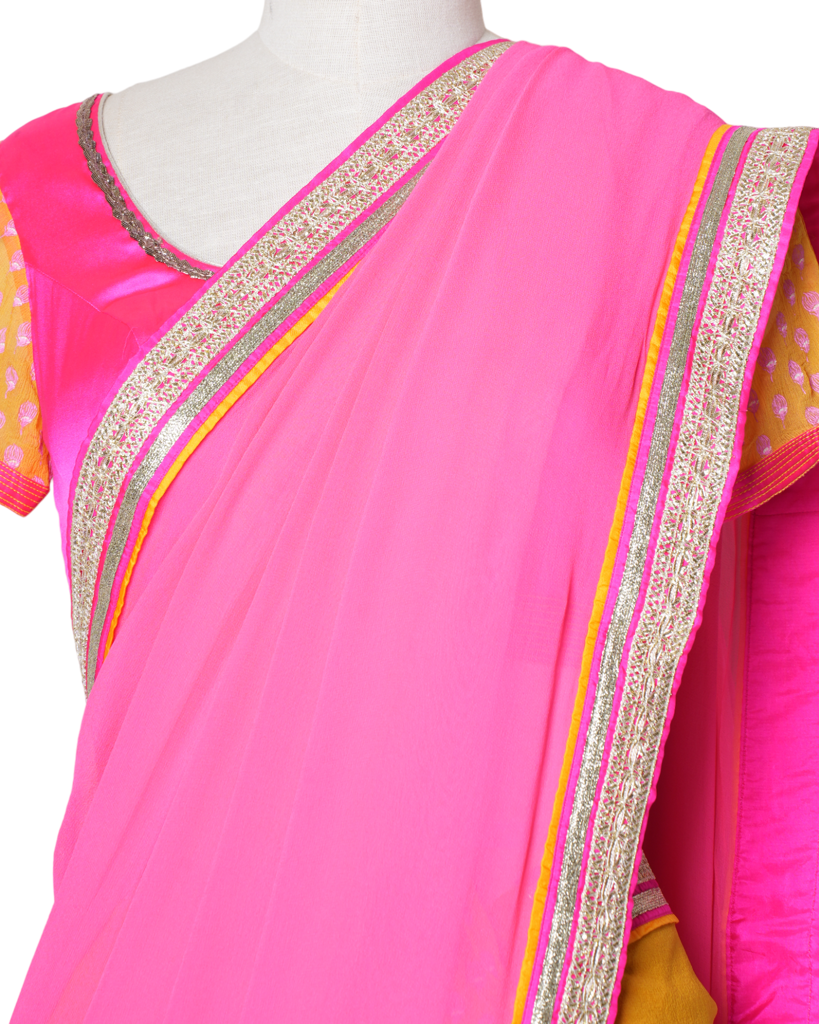 Nikasa Designer Saree With Stitched Blouse