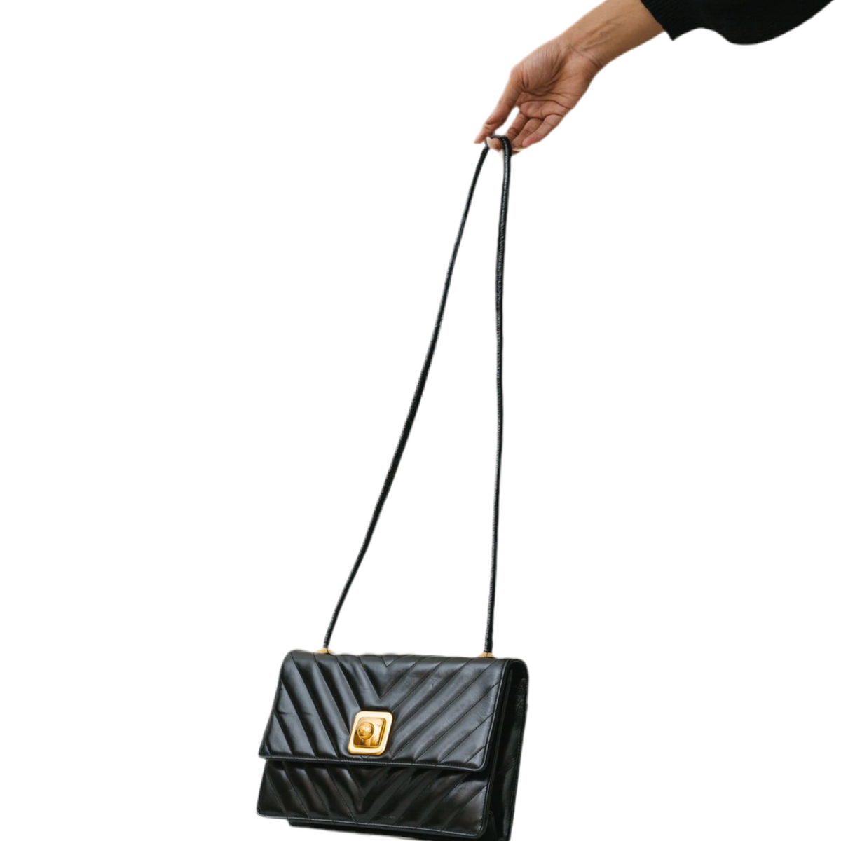 Chanel CC Chevron Lambskin Crossbody Bag