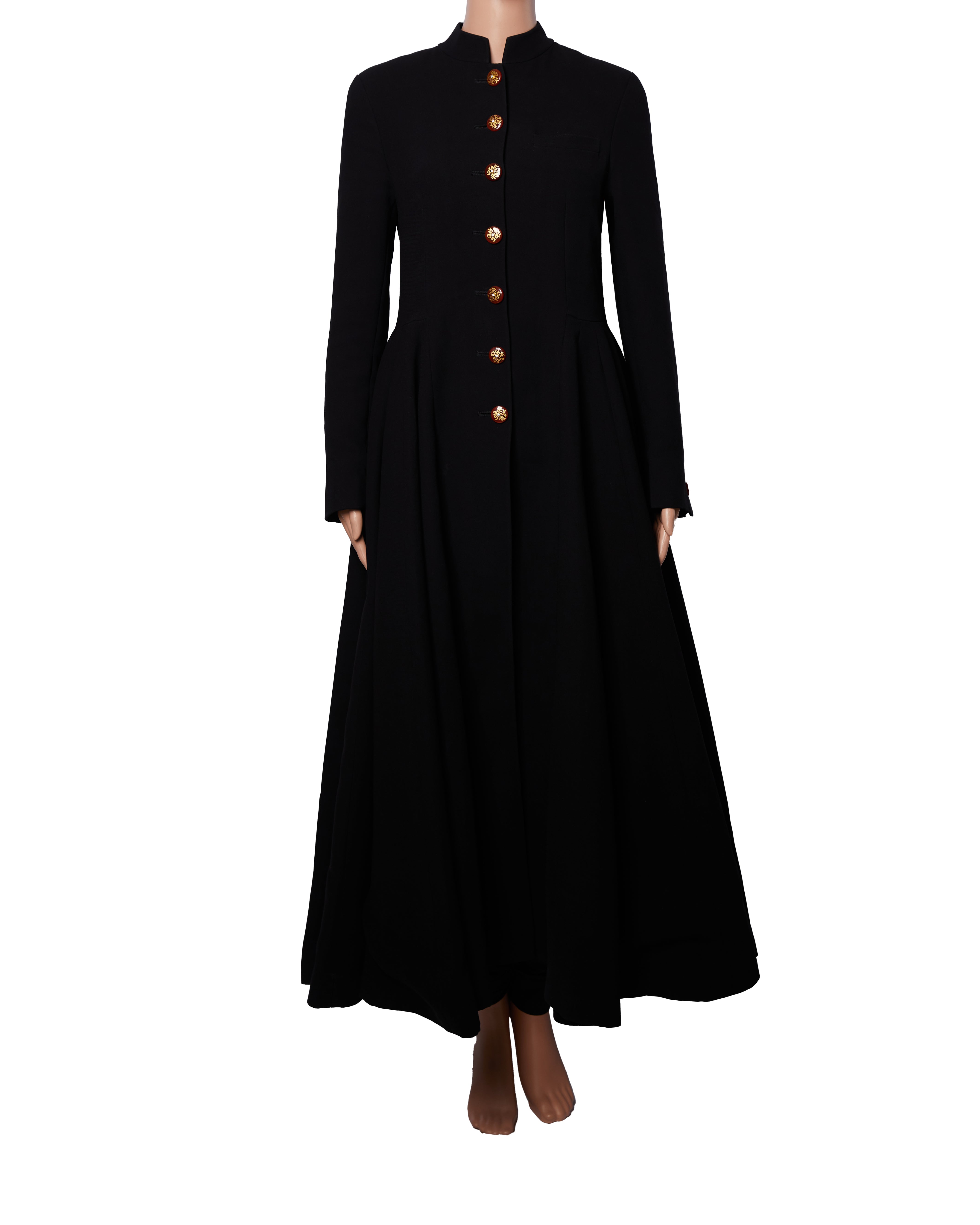 Rajesh Pratak Singh Black Overcoat Dress