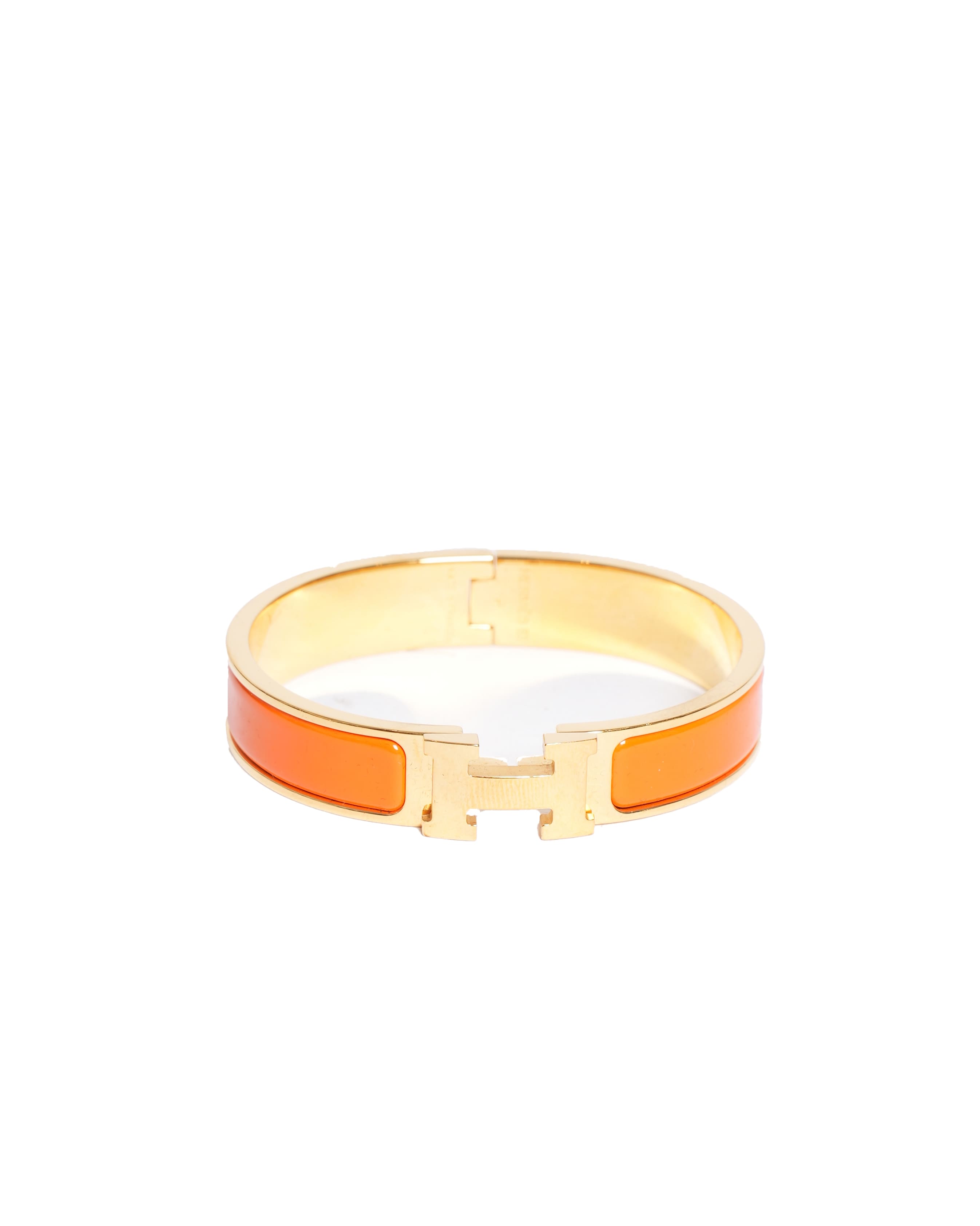 Hermes Clic H Bracelet In Orange