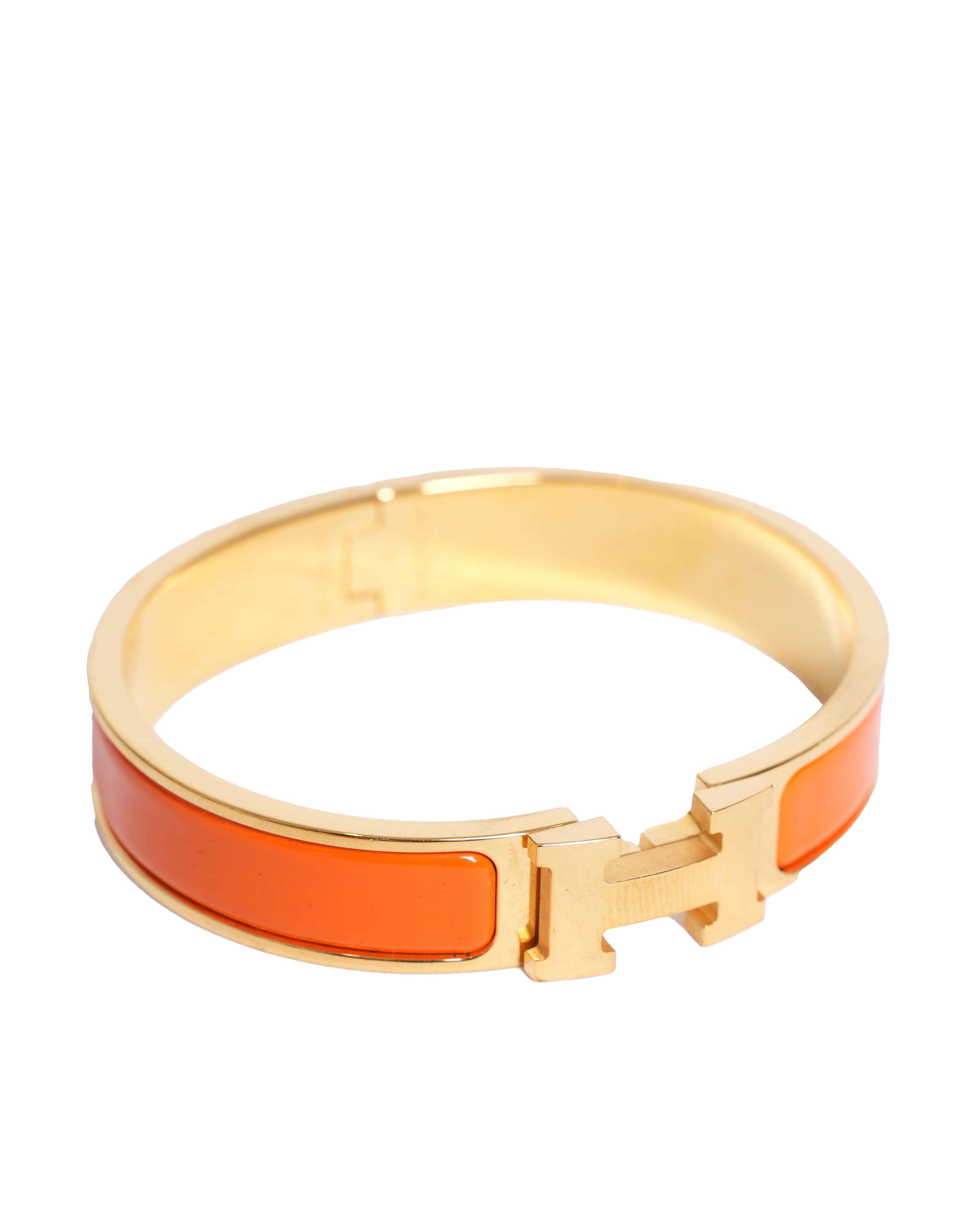 Hermes Clic H Bracelet In Orange