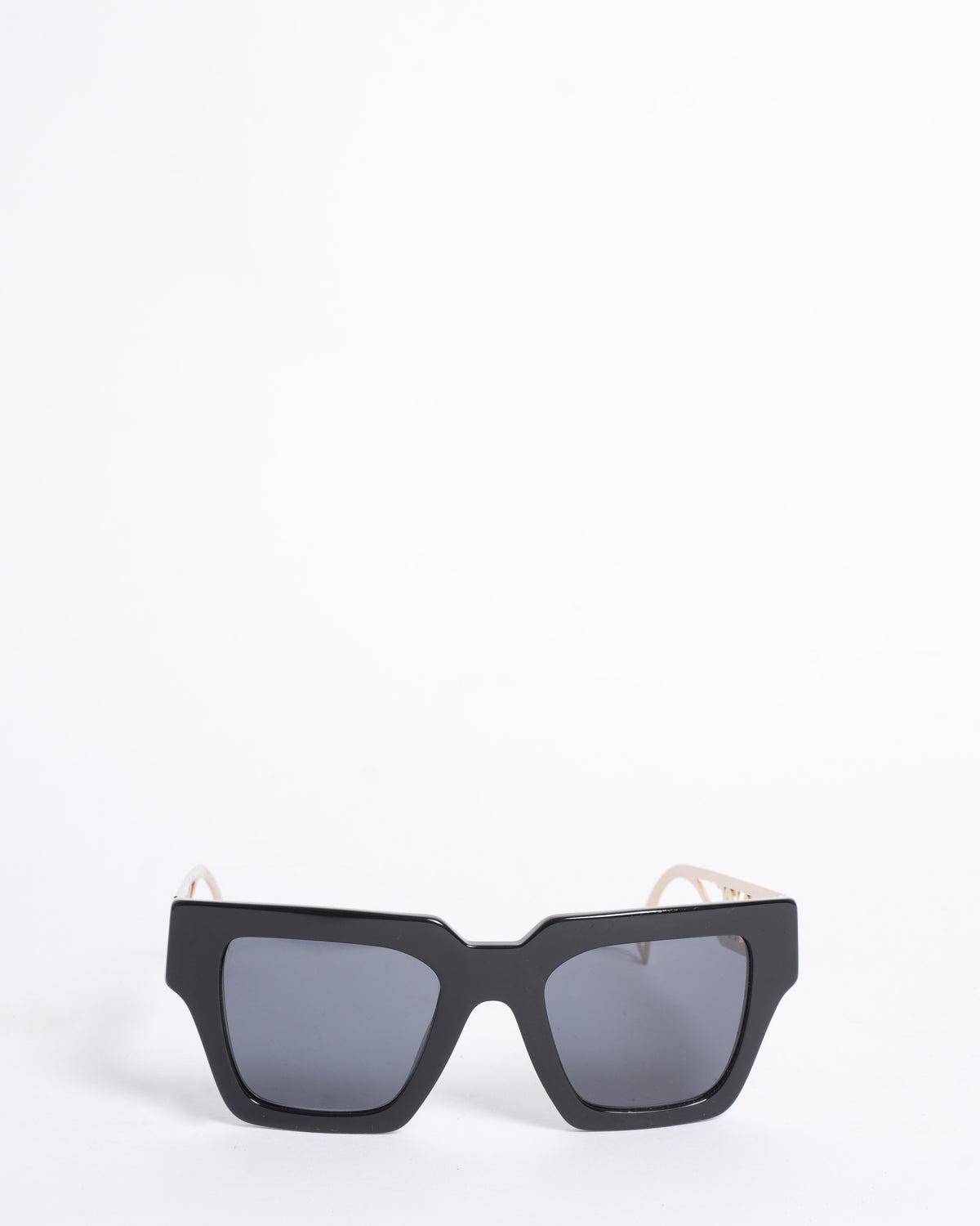 New Versace Women's Square Sunglasses with Bold Thick Temples