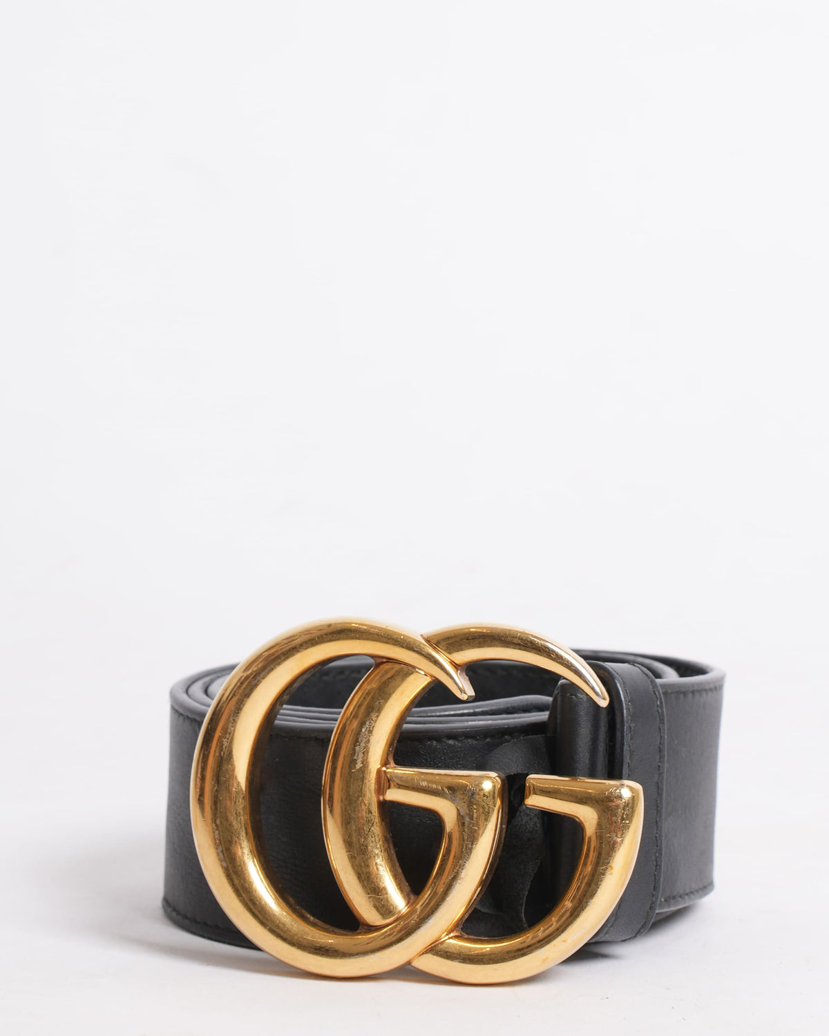 Gucci GG Marmont Women's Leather Belt In Black