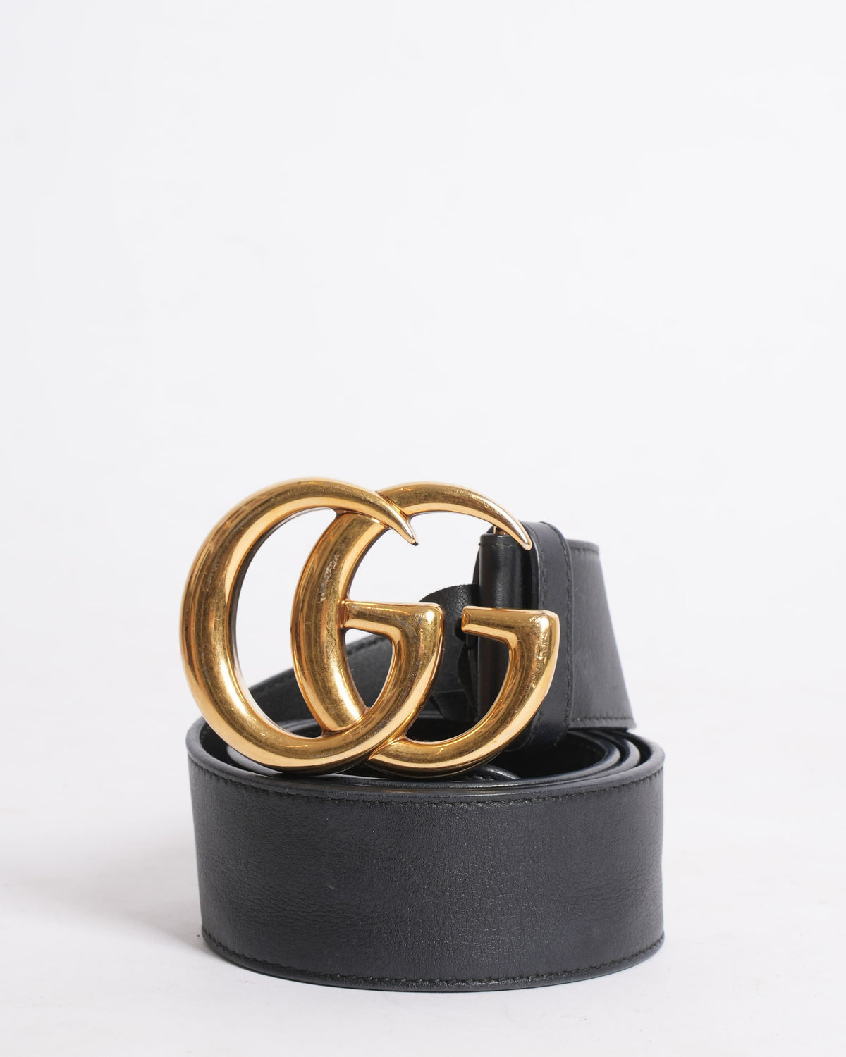 Gucci GG Marmont Women's Leather Belt In Black